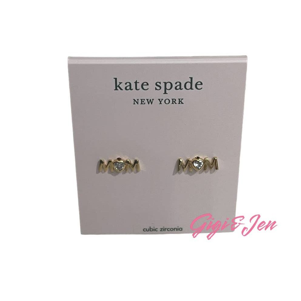 Kate Spade Kate Spade MOM earrings gold tone stud New Size ONE SIZE - 1 Thumbnail