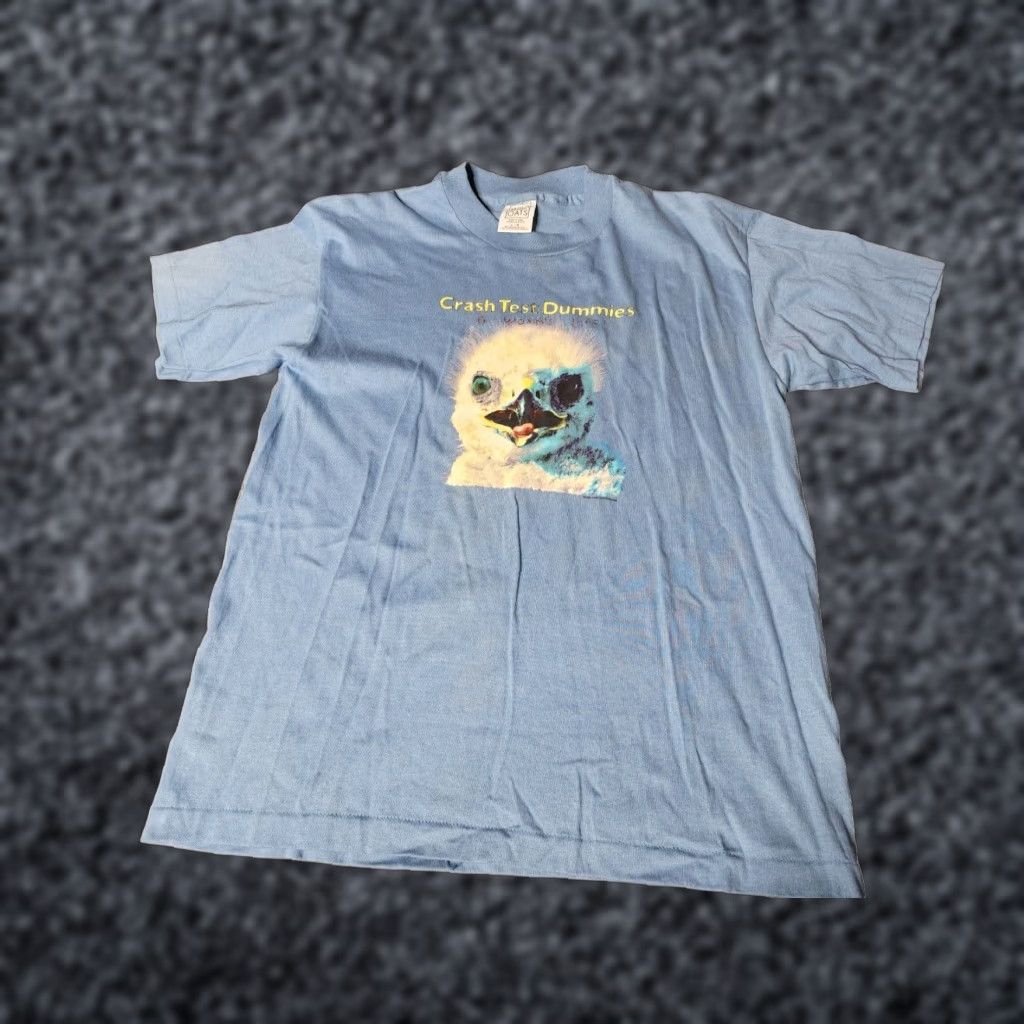 Vintage VINTAGE 90s Crash Test Dummies Music Tour T Shirt Mens L Blue Wild Oats Distressed Graphic Tee Size US L / EU 52-54 / 3 - 1 Thumbnail