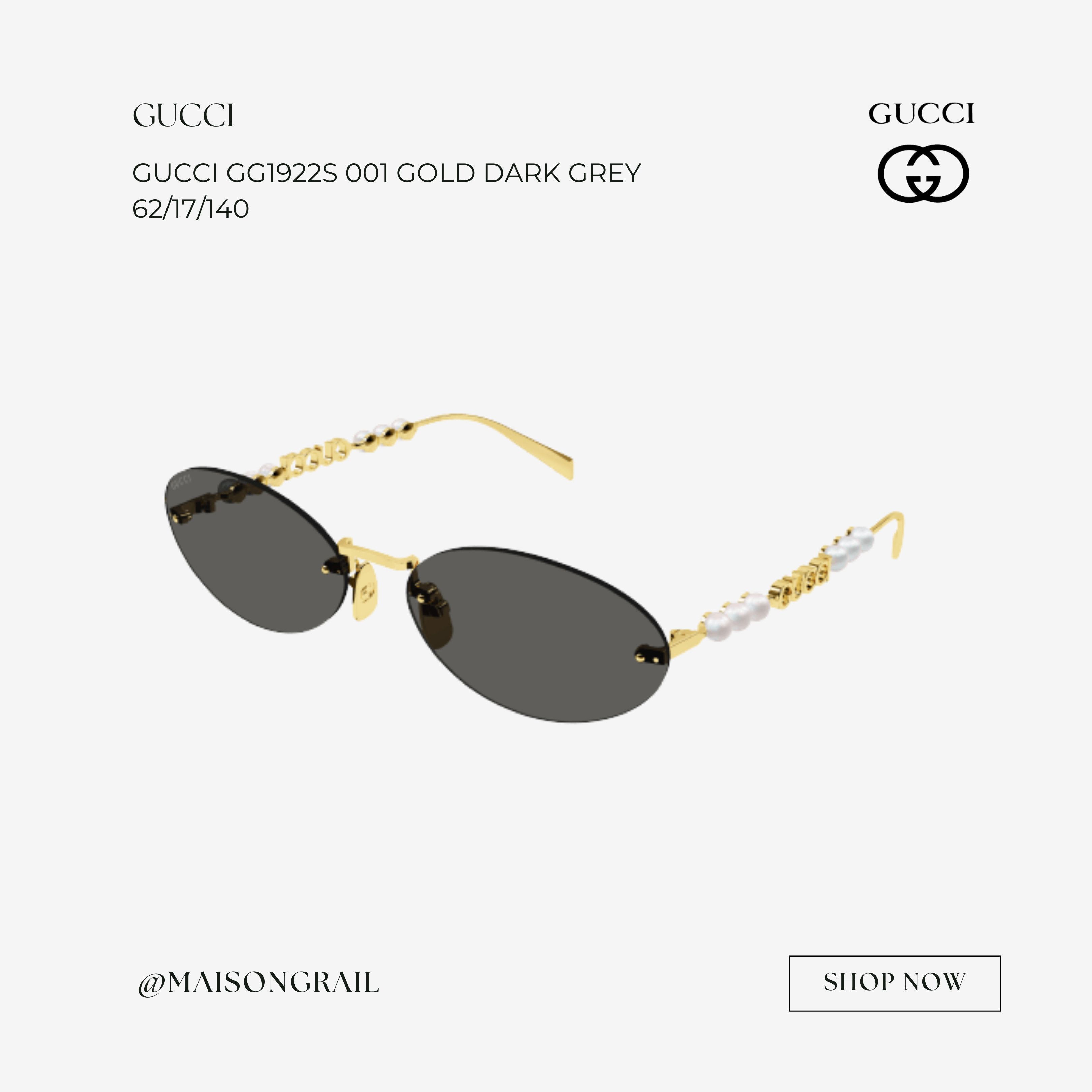 Gucci GUCCI GG1922S 001 SUNGLASSES Size ONE SIZE - 1 Thumbnail