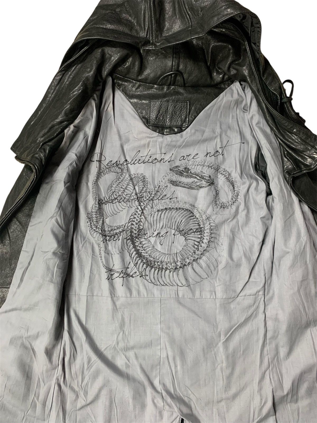 Other MIDAS FW08-10 Avant-Garde Hooded Leather Long Coat Size US L / EU 52-54 / 3 - 6 Thumbnail