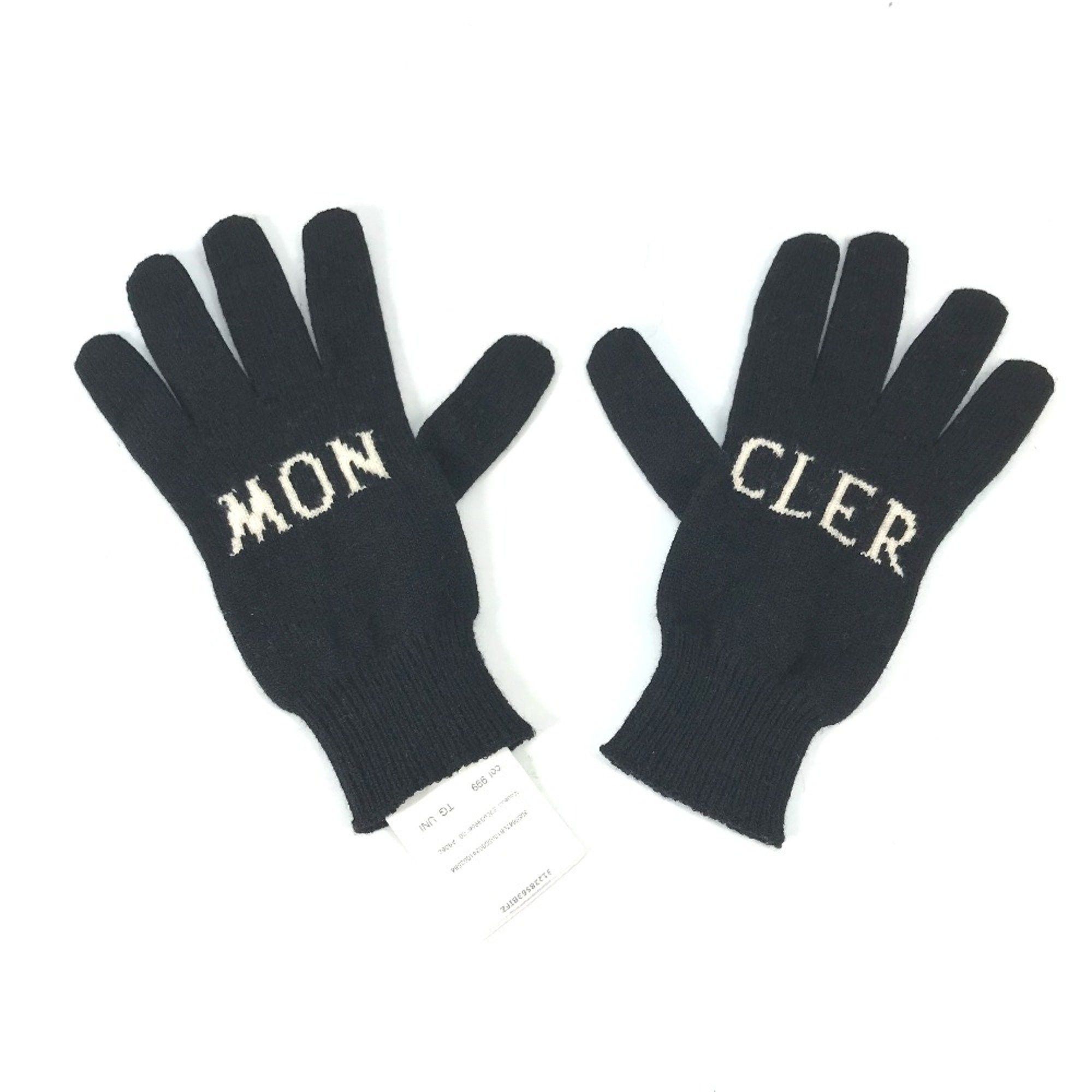Moncler Moncler gloves Glove Black White Size ONE SIZE - 1 Thumbnail