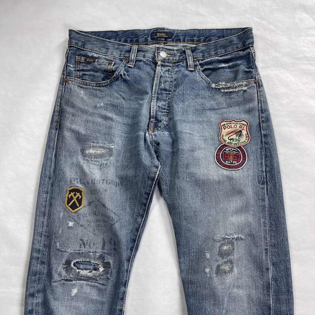Polo Ralph Lauren Rare!Polo Ralph Lauren Sullivan Distressed Boro Design Jeans Size US 31 - 3 Thumbnail