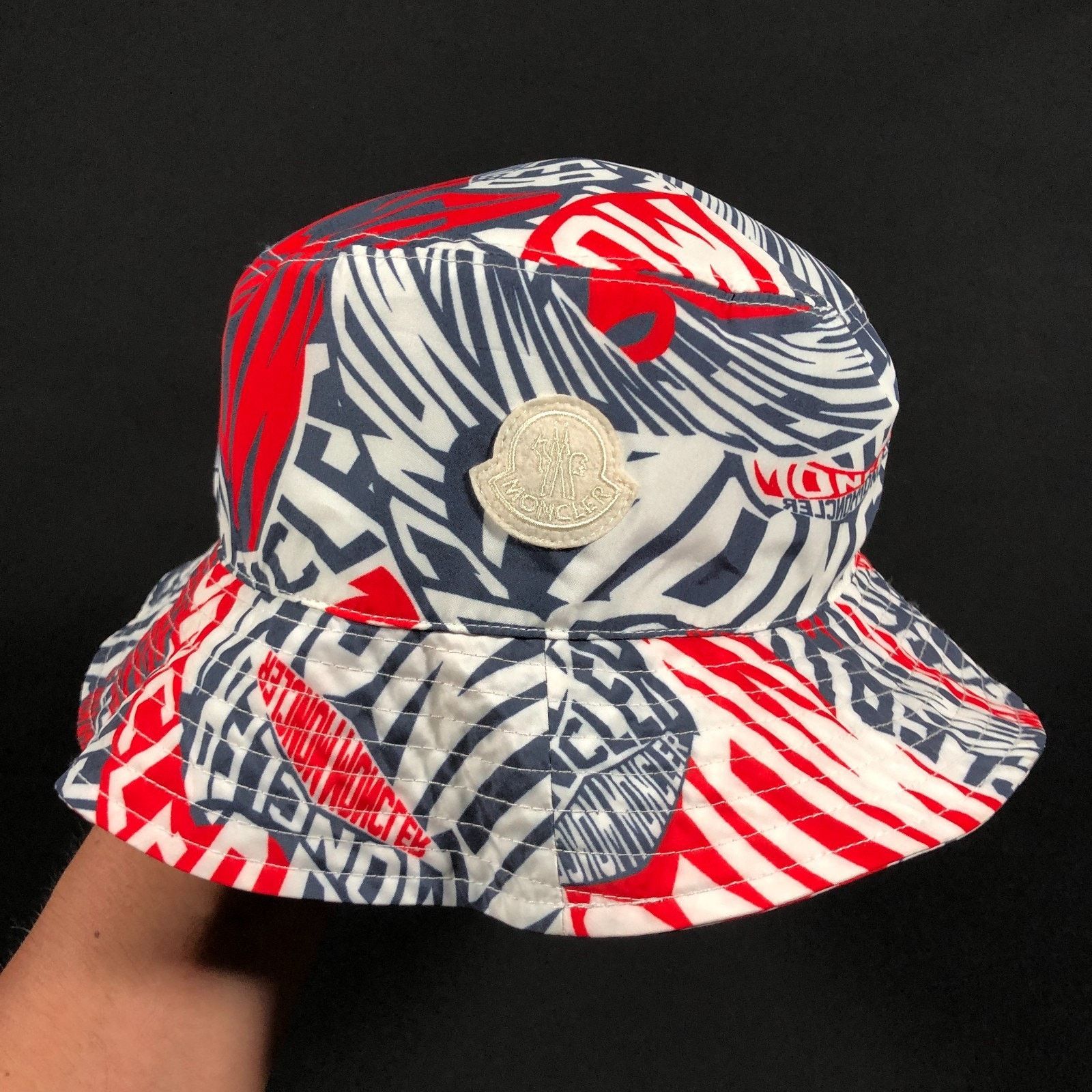 Moncler Moncler Wavy Print Multi Color Bucket Hat Size Large L Size ONE SIZE - 2 Thumbnail