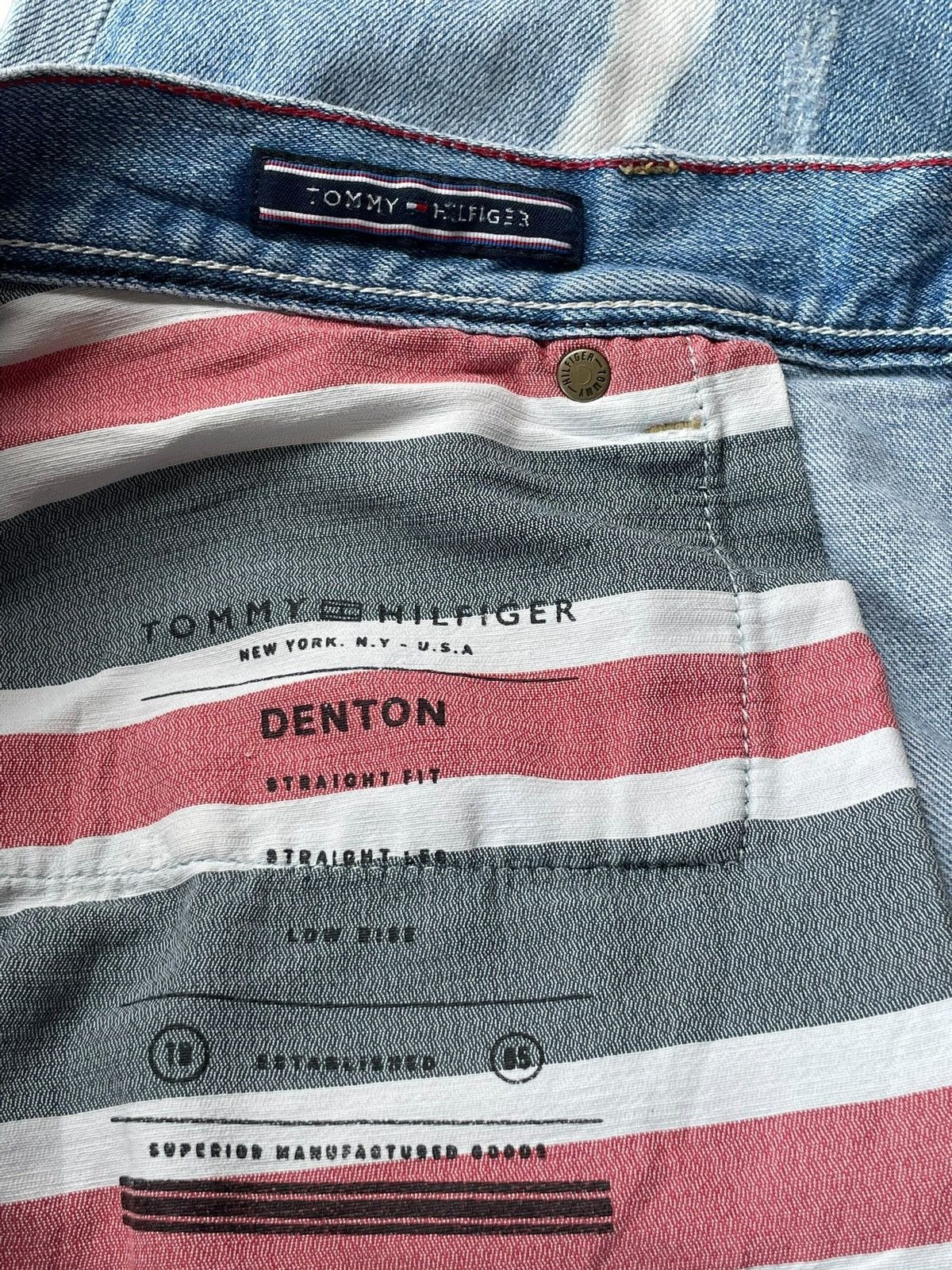Tommy Hilfiger Tommy Hilfiger Bleached Wash Distressed Patches Style Jeans Size US 34 / EU 50 - 16 Thumbnail