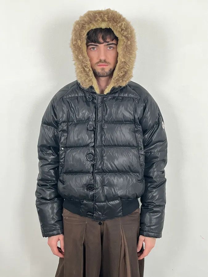Moncler Moncler Fur Hooded Black Puffer Bomber Jacket Size US M / EU 48-50 / 2 - 3 Thumbnail