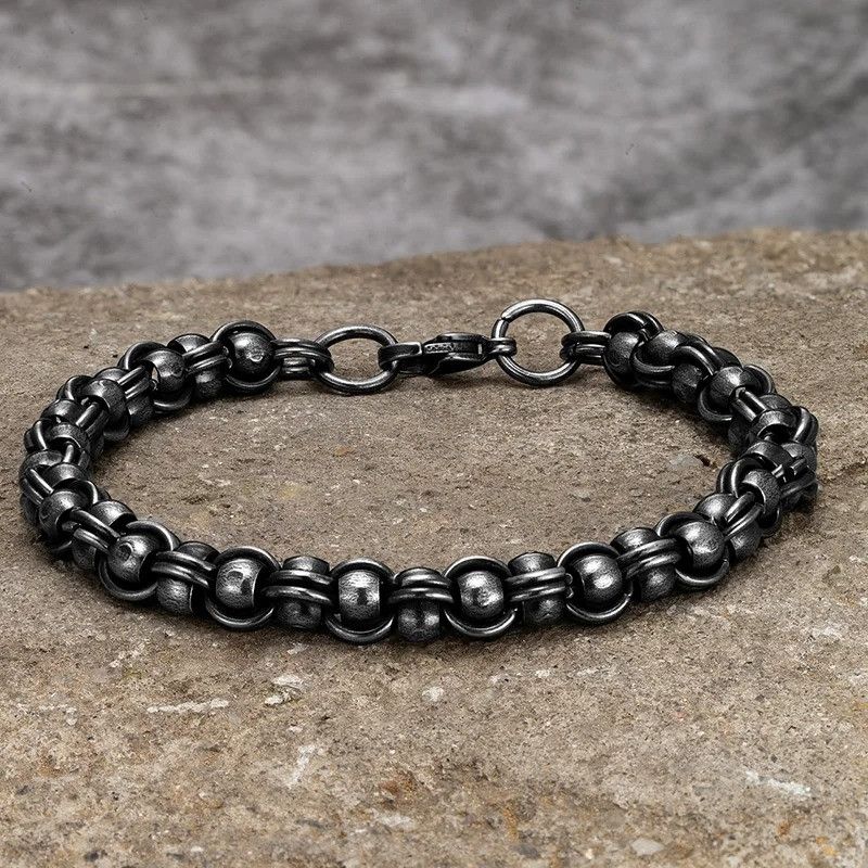 Other Biker Link Chain Bracelet Stainless Steel Punk Gift For Him Size ONE SIZE - 1 Thumbnail