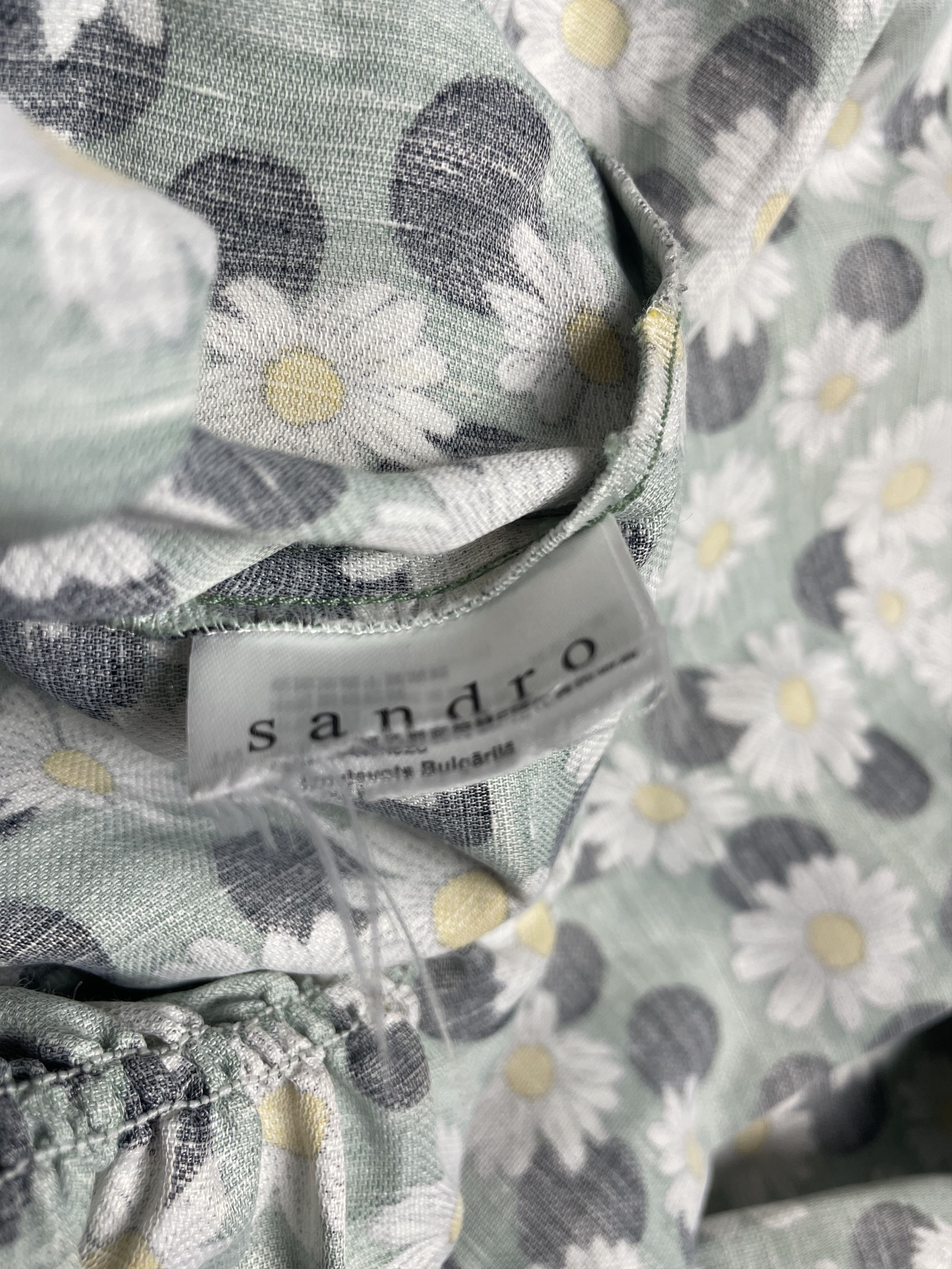 Sandro Sandro Angele Floral Print Linen Blend Mini Dress Size EU 36 Size S / US 4 / IT 40 - 12 Thumbnail