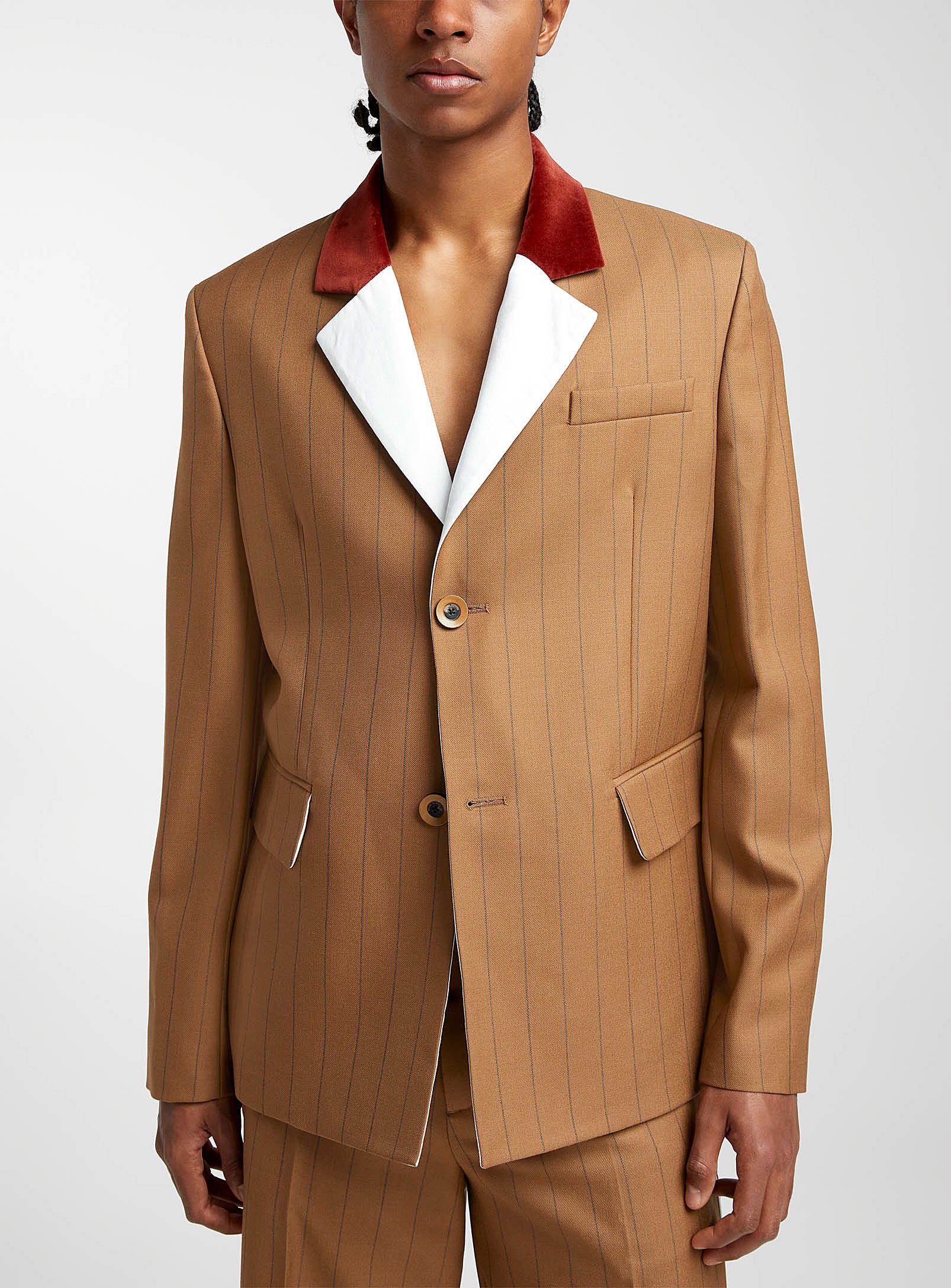 Wales Bonner BNWT SS24 WALES BONNER PINSTRIPE WOOL HAILE JACKET 52 Size US L / EU 52-54 / 3 - 1 Thumbnail
