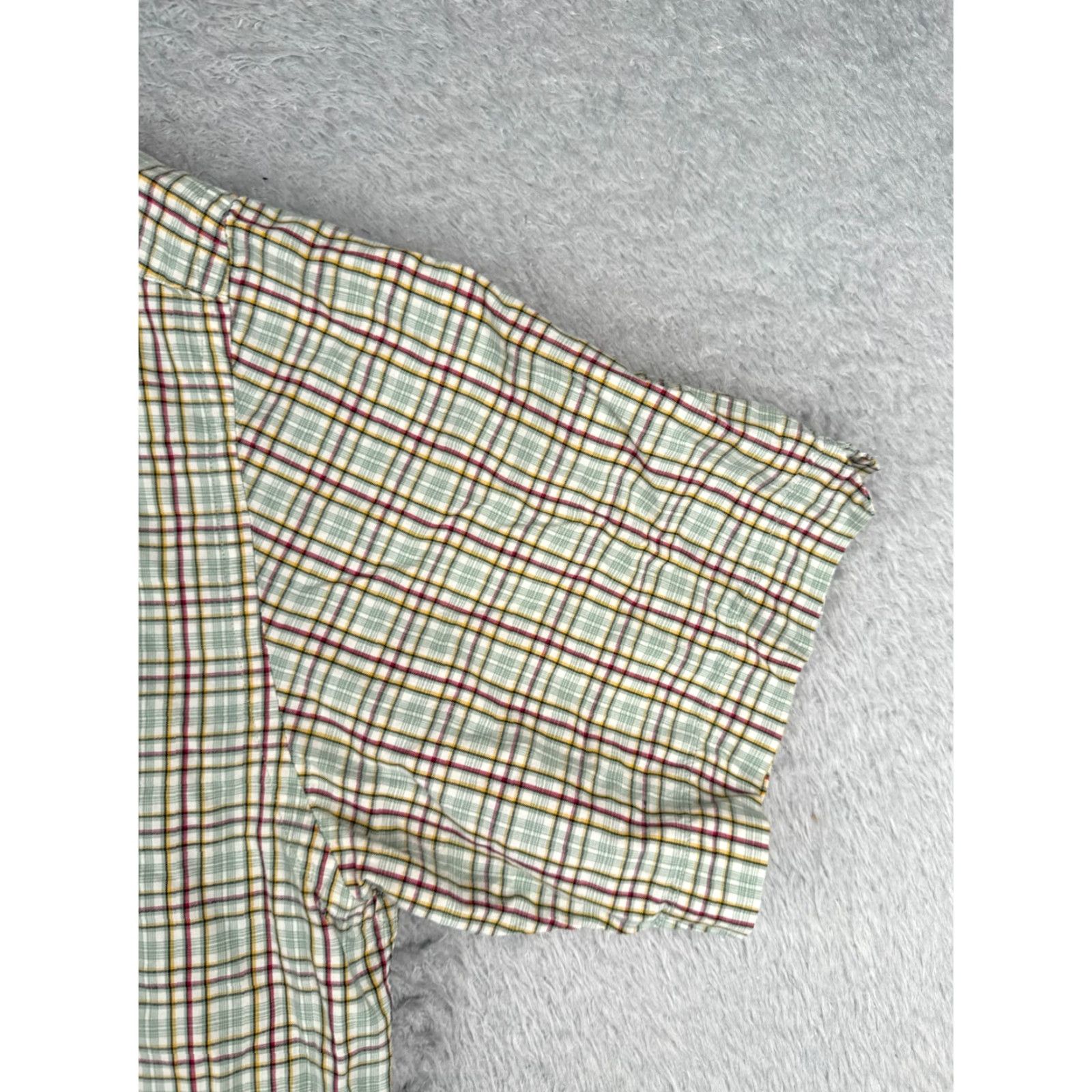 Tommy Hilfiger Tommy Hilfiger Shirt Adult XL Green Plaid Button-Up Cotton Casual Mens Hawaiian Vacation Resort Size US XL / EU 56 / 4 - 2 Thumbnail