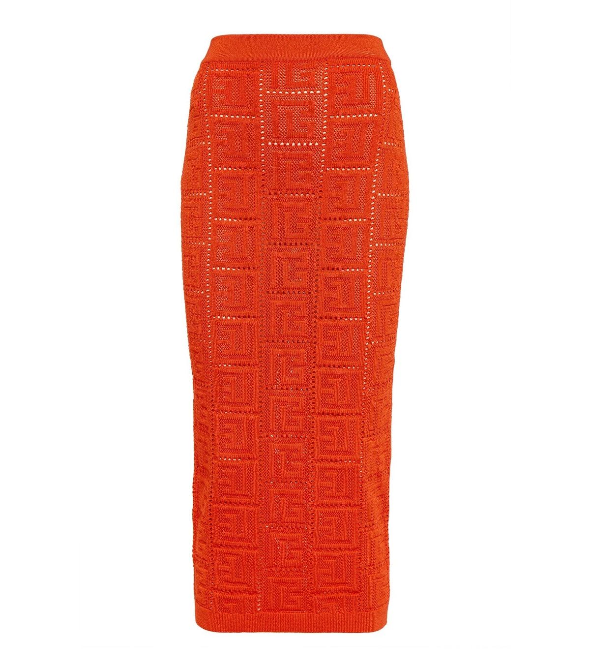 Balmain o1y0625 Midi Skirt in Orange Size 27" / US 4 / IT 40 - 1 Thumbnail