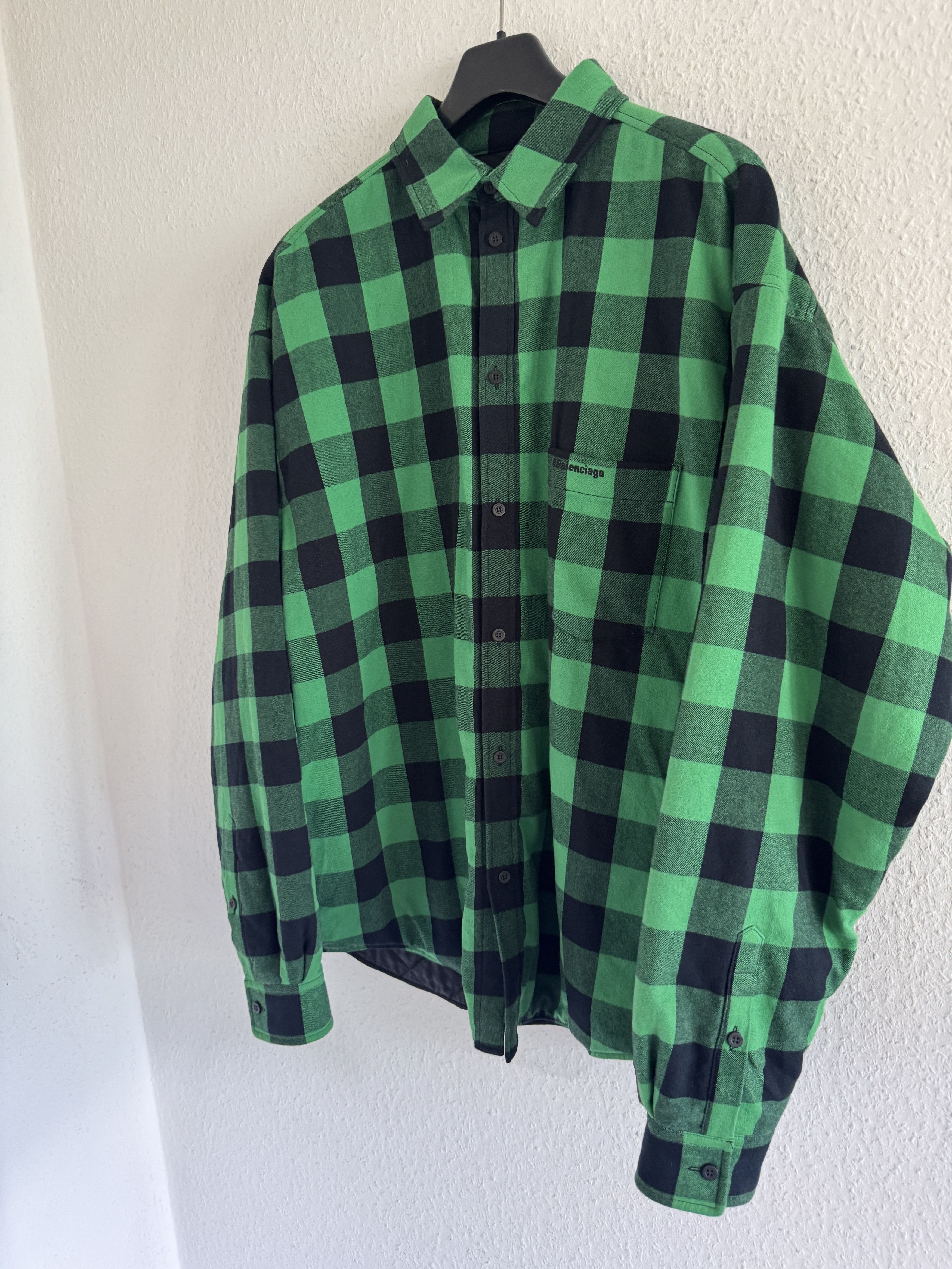 Balenciaga Padded Oversized Check Shirt Size US S / EU 44-46 / 1 - 2 Thumbnail
