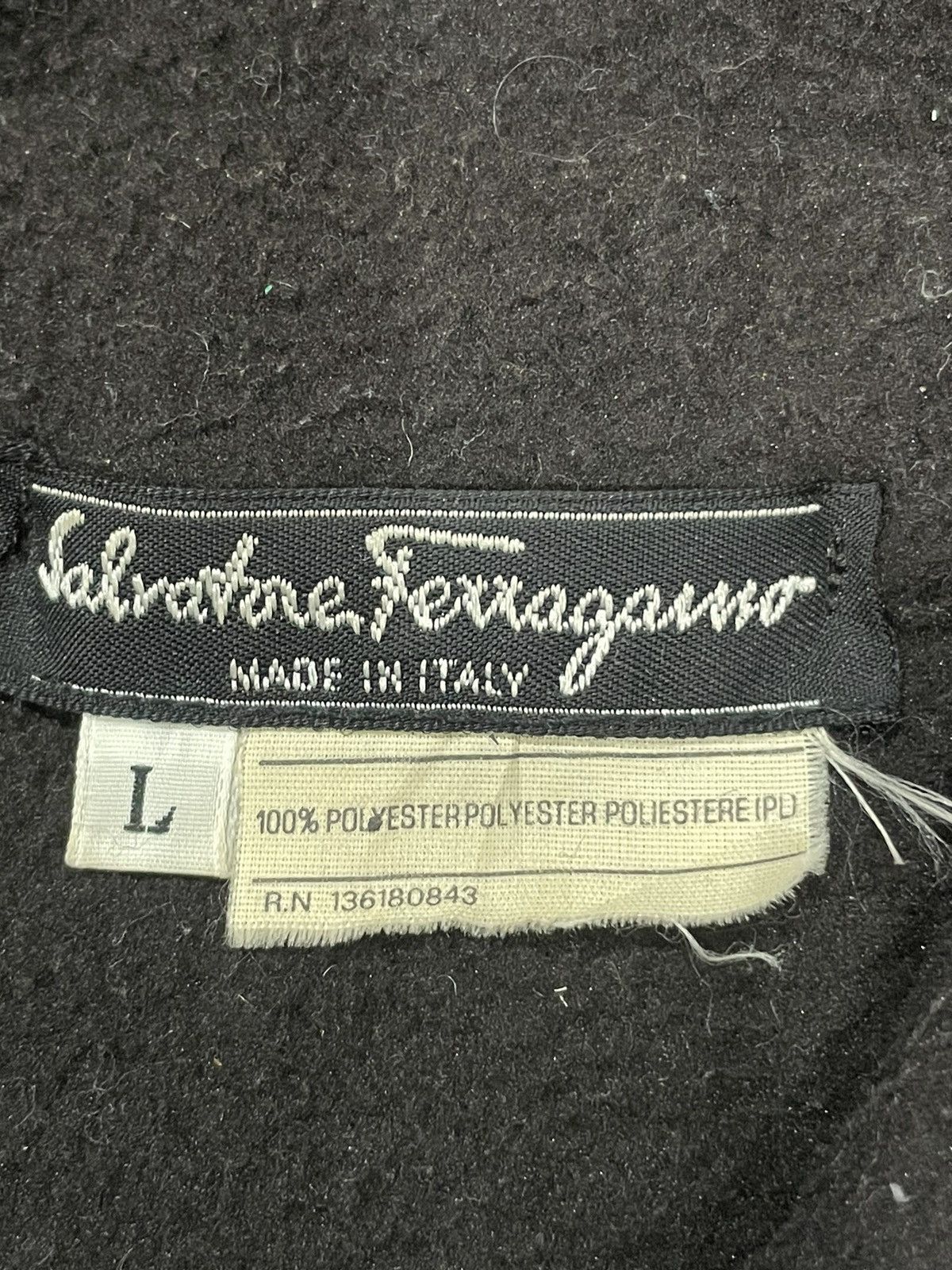 Salvatore Ferragamo Salvatore Ferragamo Black Button Coat Size US L / EU 52-54 / 3 - 3 Thumbnail