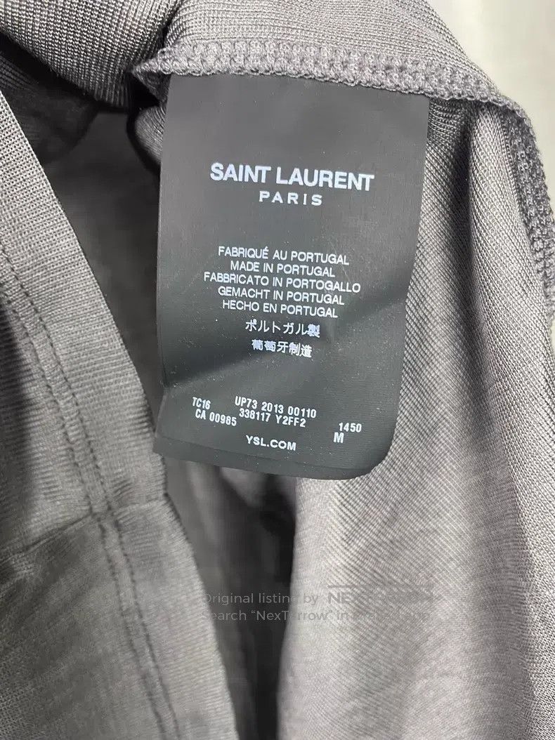 Saint Laurent Paris Saint Laurent Paris Gray Fringe Chain Silk Short Sleeve i Size US M / EU 48-50 / 2 - 6 Thumbnail