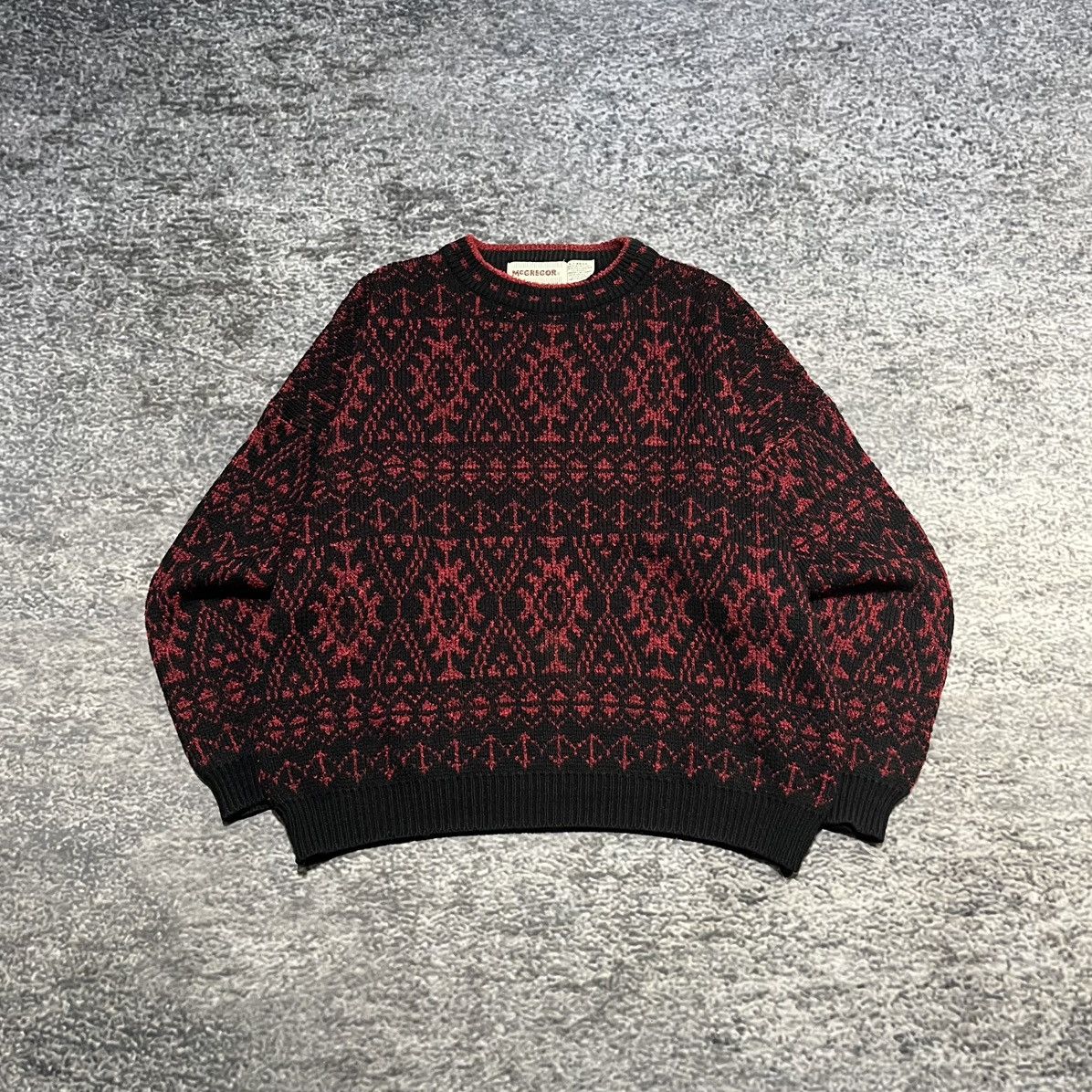 McGregor Vintage 90s McGregor Geometric Pattern Grandpa Sweater XL Size US XL / EU 56 / 4 - 1 Thumbnail