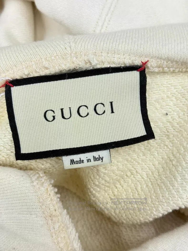 Gucci Gucci White printed hooded sweatshirt Size S / US 4 / IT 40 - 3 Thumbnail
