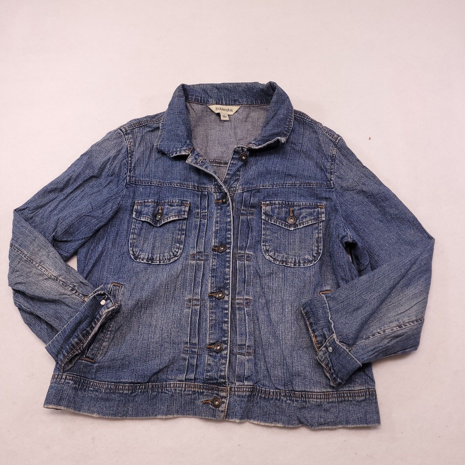 St. Johns Bay St Johns Bay Casual Button Up Denim Jacket Women Size L Blue Size L / US 10 / IT 46 - 2 Thumbnail