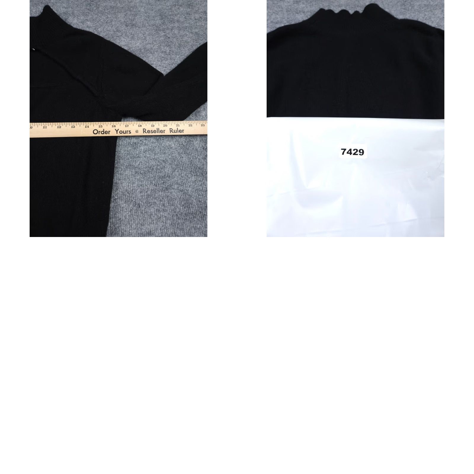 Frame FRAME Sweater Shirt Women L Black Cashmere 100% Knit Turtleneck Puff Sleeve Casual Pullover Size L / US 10 / IT 46 - 8 Thumbnail