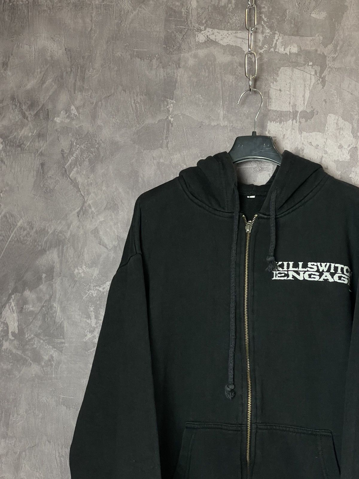 Band Tees × Vintage Crazy Vintage Y2K Killswitch Engage Skull Zip Up Hoodie Rare Size US L / EU 52-54 / 3 - 5 Thumbnail