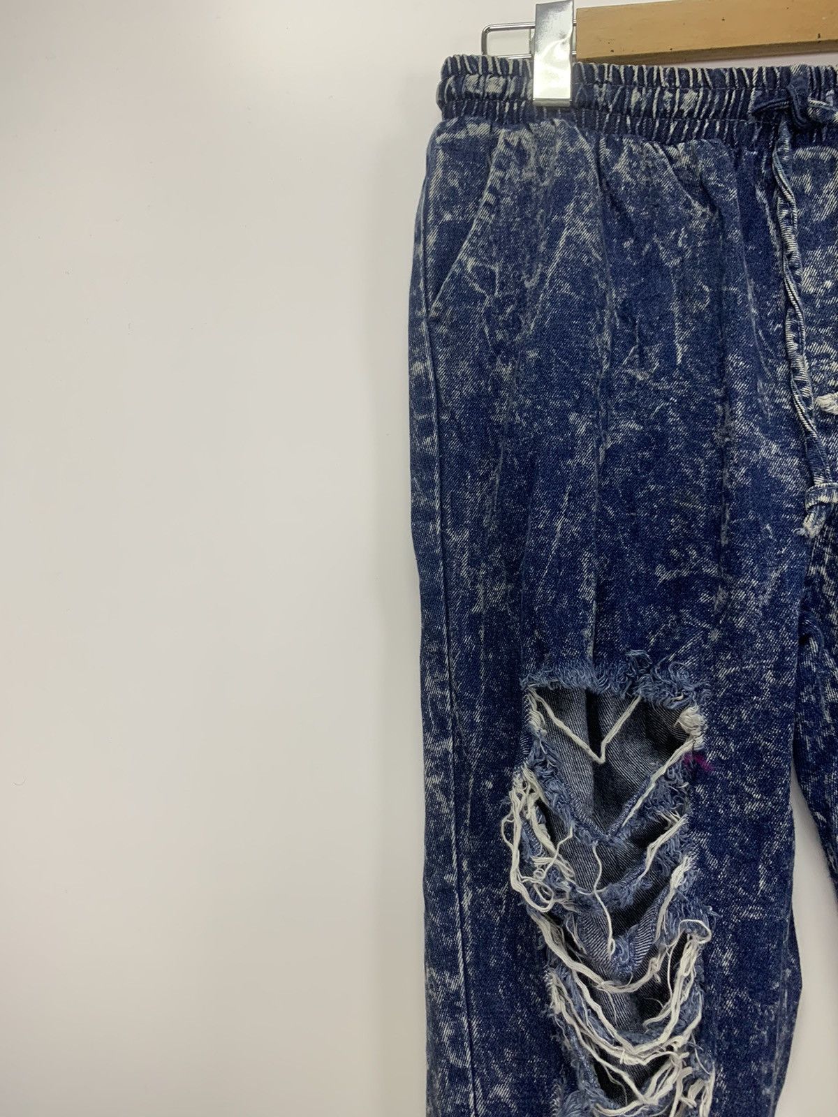 Japanese Brand Distress denim jogger pant Size US 36 / EU 52 - 4 Thumbnail