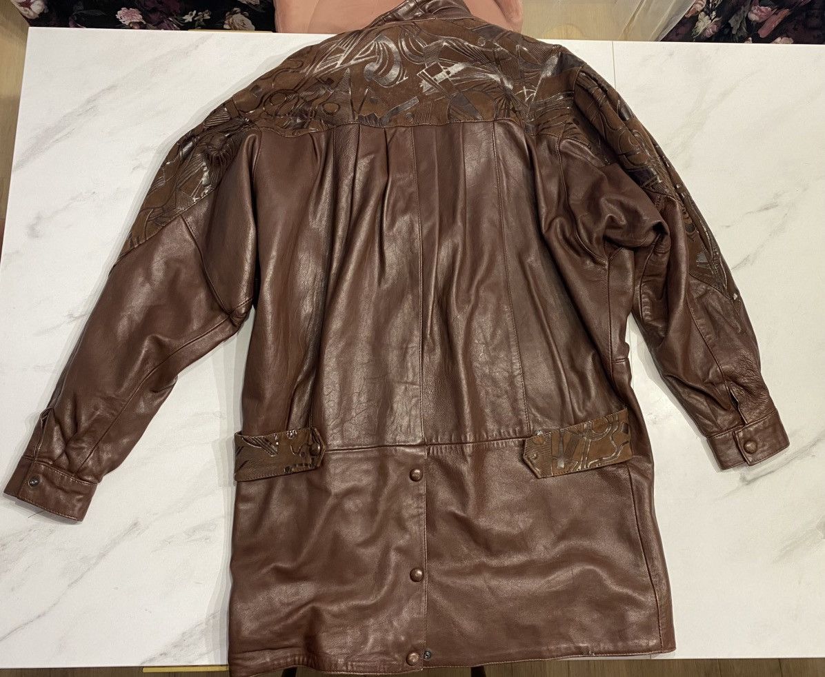 Affliction × Vintage Leather Brown jacket vintage oversize Size L / US 10 / IT 46 - 11 Thumbnail