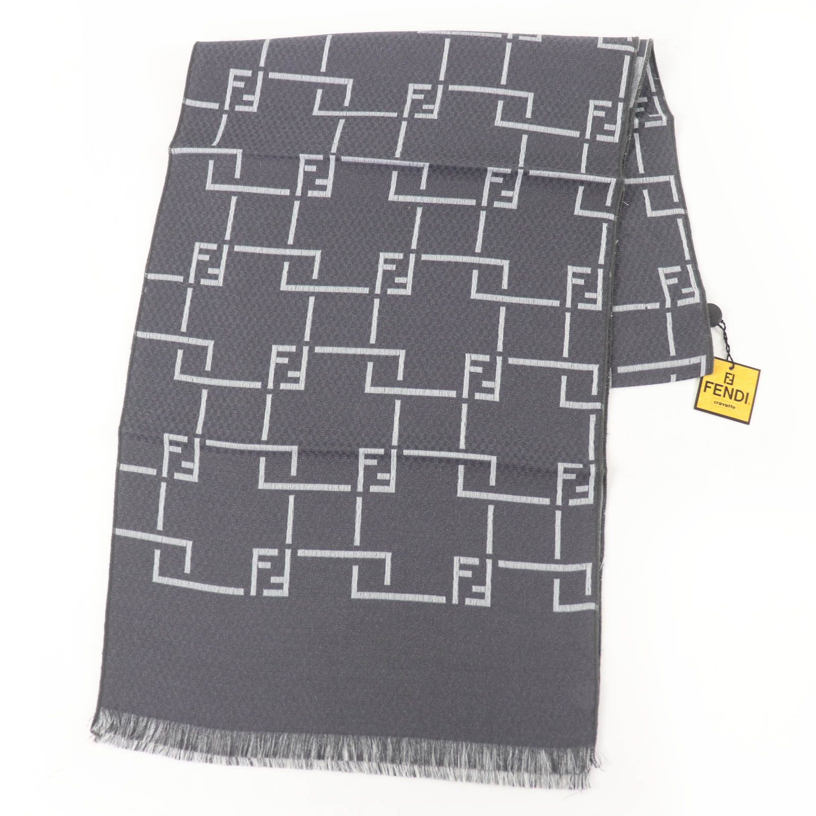 Fendi Fendi Fendi FF Pattern Wool Angora Blend Stole Textile Scarf DUTY FREE for USA Size ONE SIZE - 1 Thumbnail