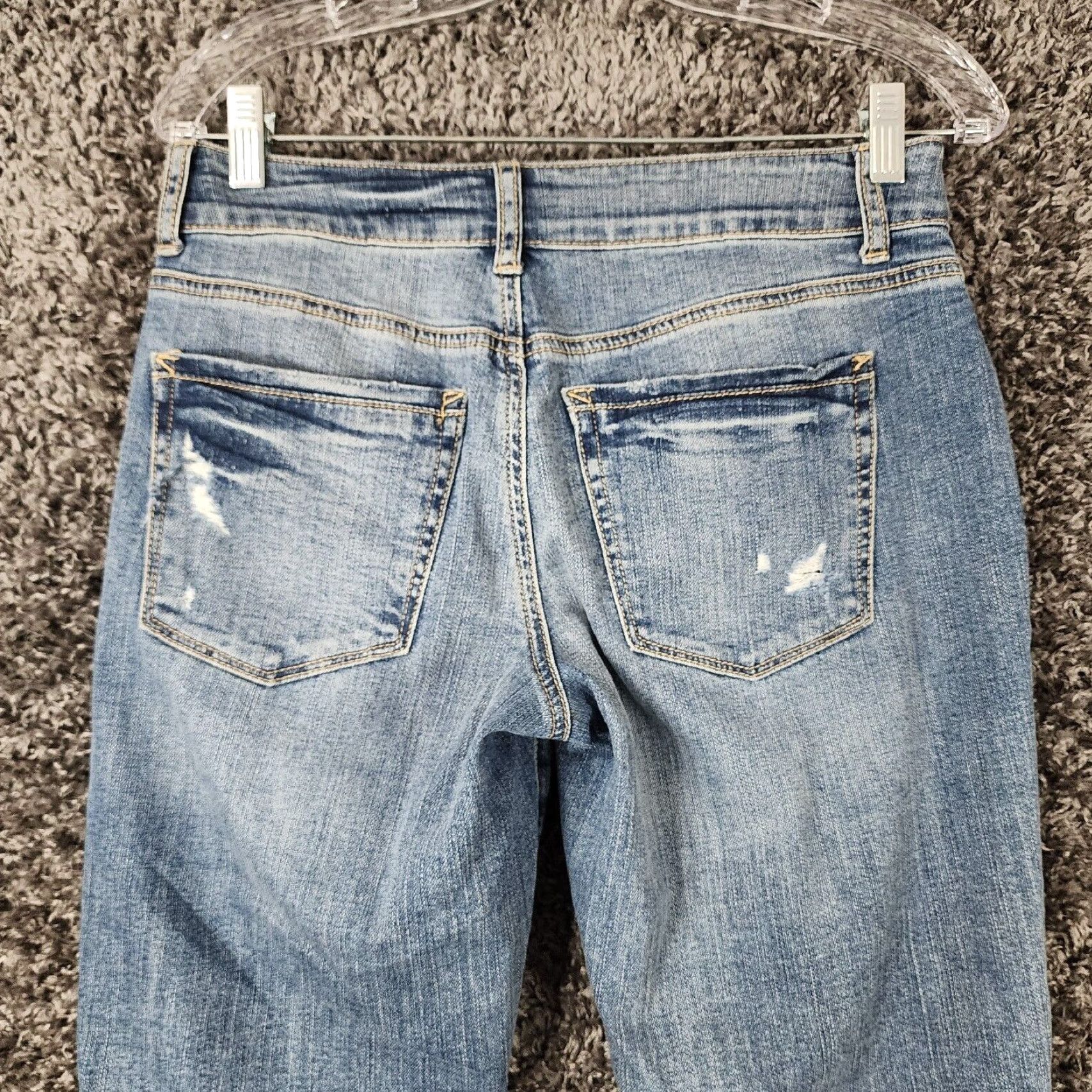 Vintage Maurices Jeans Skinny Distressed Blue Womens Size 2 30x27 Blue Distressed Skinny Jeans Womens 2 Size 26" / US 2 / IT 38 - 7 Thumbnail