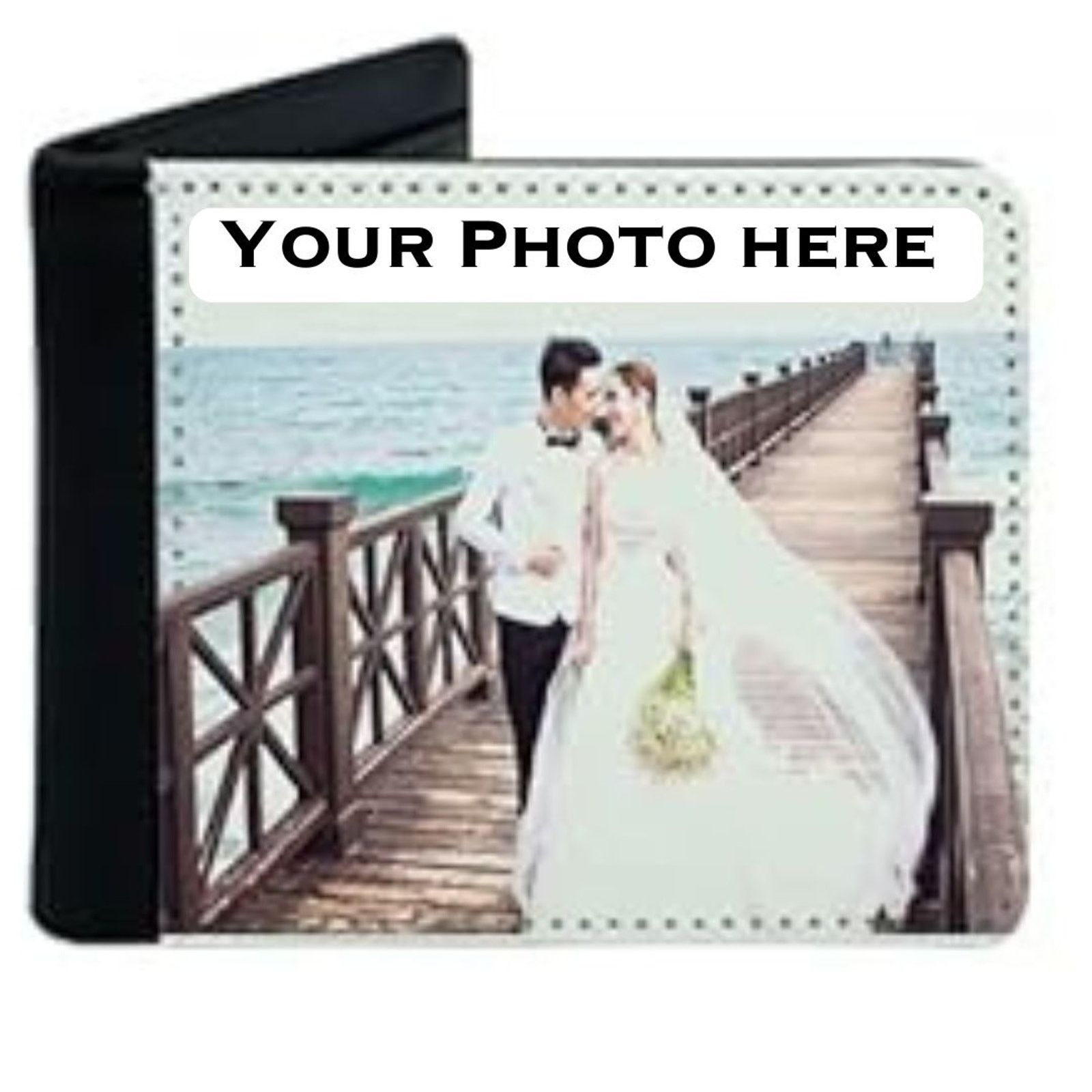 The Unbranded Brand Custom WEDDING Gift PHOTO Bi-Fold Wallet Personalized Size ONE SIZE - 4 Thumbnail
