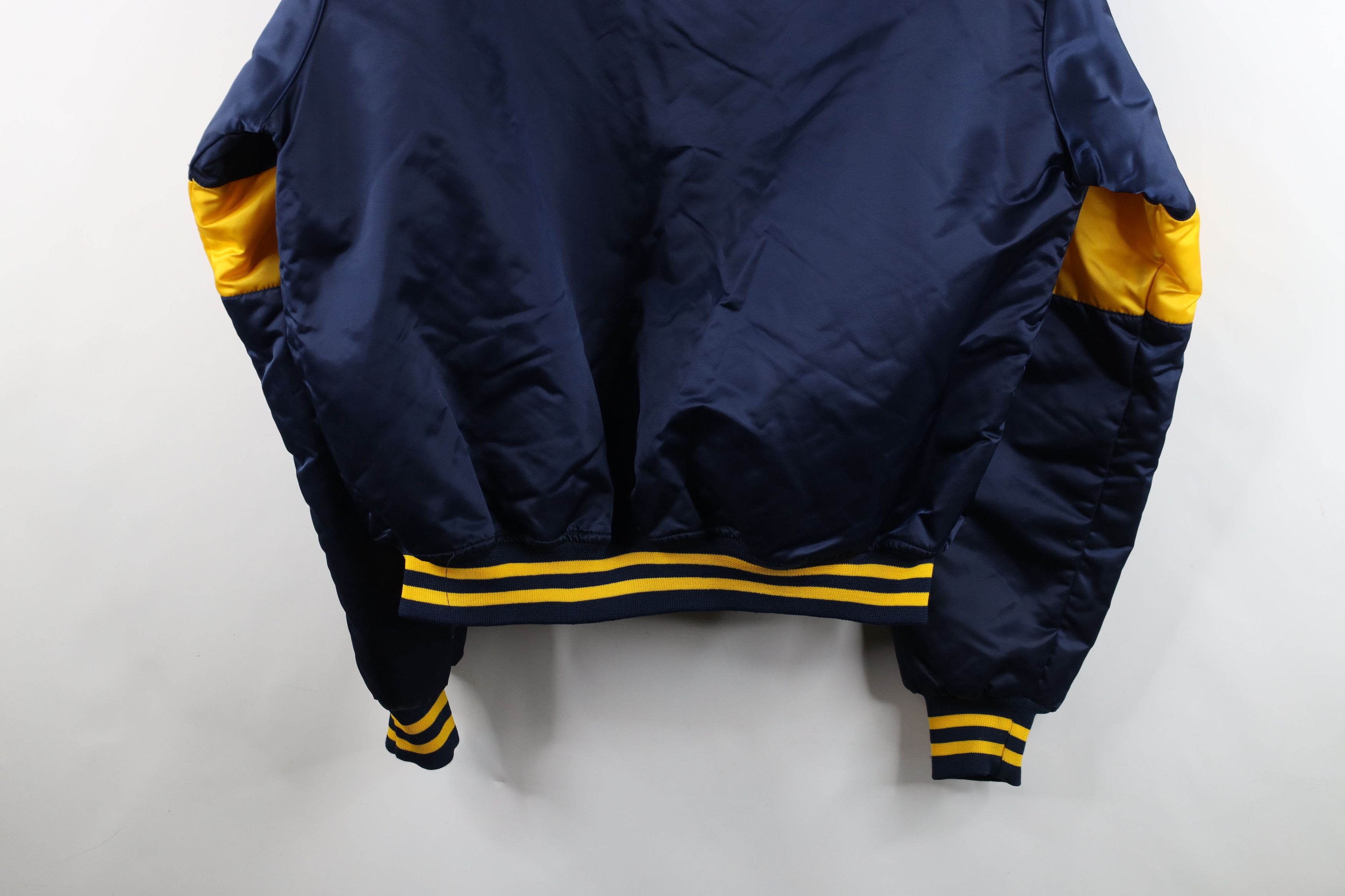 Vintage Vintage 70s 80s West Virginia Satin Bomber Jacket Blue USA Size US XXL / EU 58 / 5 - 17 Thumbnail