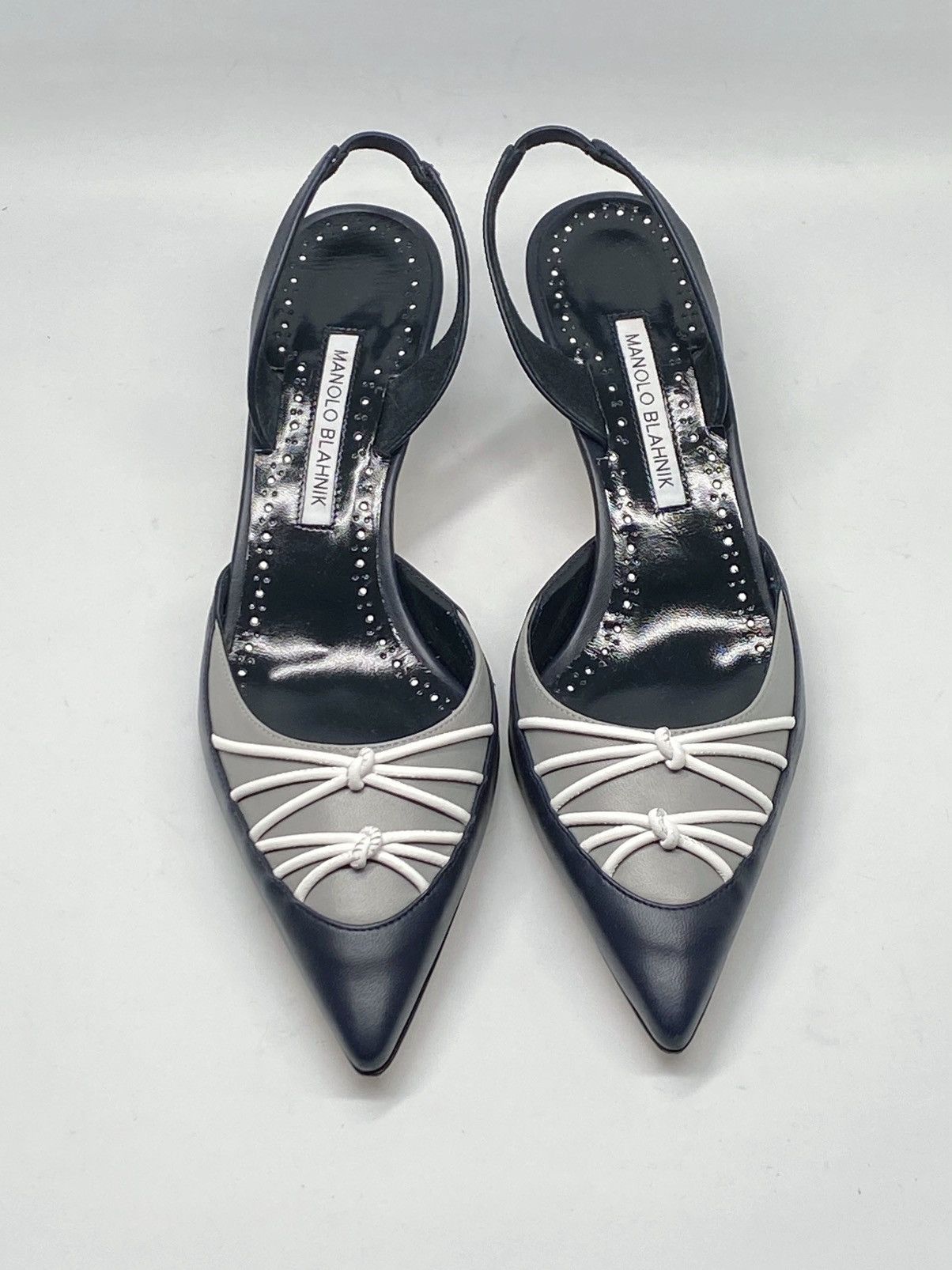 Manolo Blahnik Manolo Blahnik Maretsli 50MM Leather Slingback Pumps size 39 Size US 9 / IT 39 - 2 Thumbnail