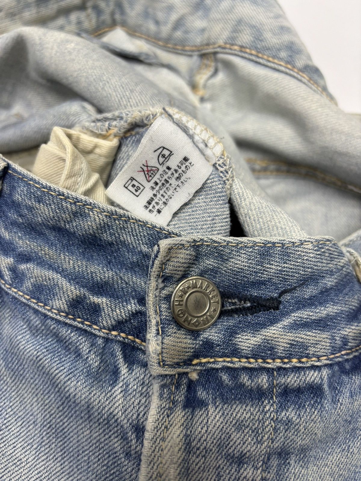 Blue Blue Japan × HOLLYWOOD RANCH MARKET HOLLYWOOD RANCH MARKET HP405 RIPPED THRASHED DISTRESS DENIM Size US 34 / EU 50 - 15 Thumbnail