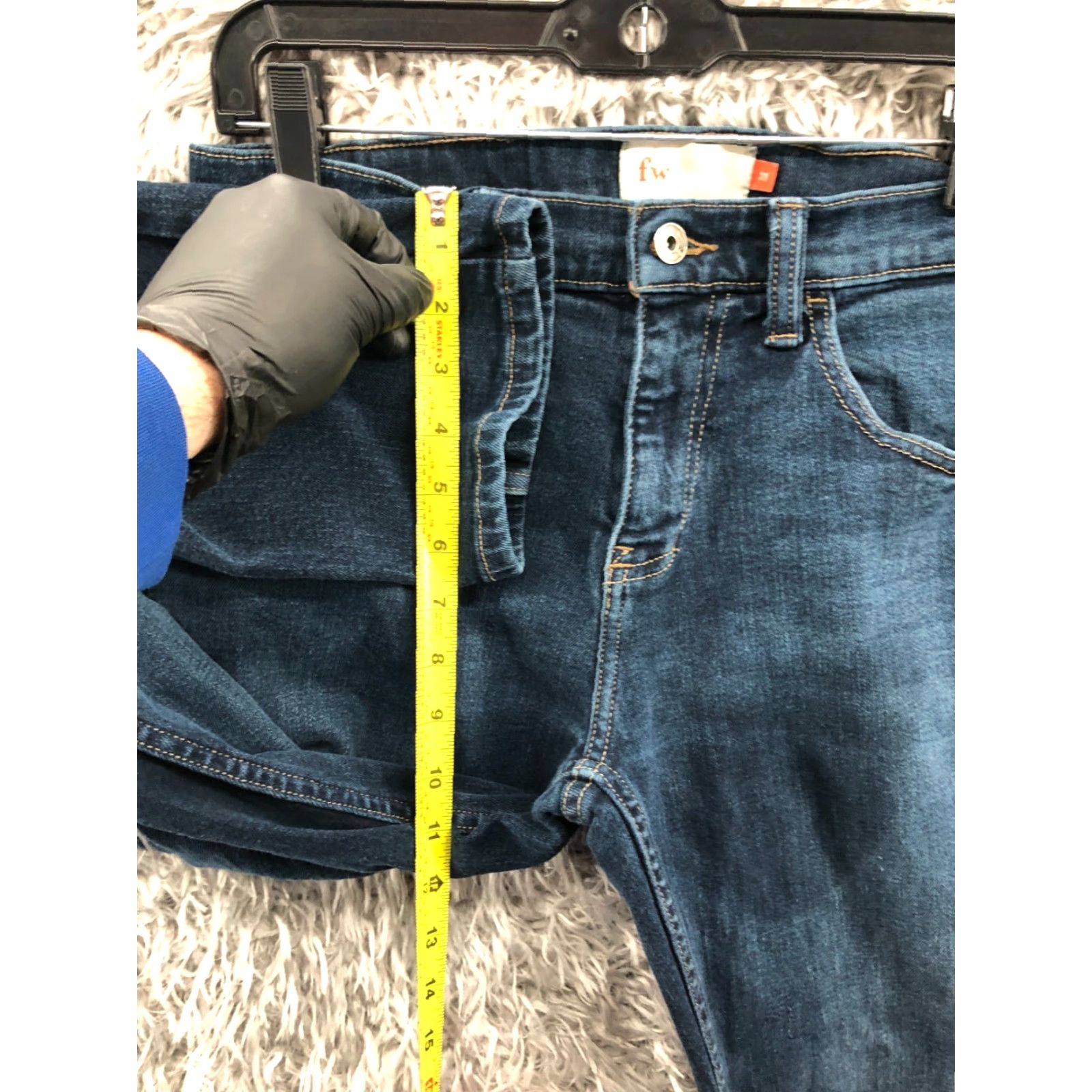 Vintage Free World Jeans Night Train Dark Wash Blue Size 30 Mens Mid Rise Straight Leg 5-Pocket Denim Baggy? Size US 30 / EU 46 - 4 Thumbnail