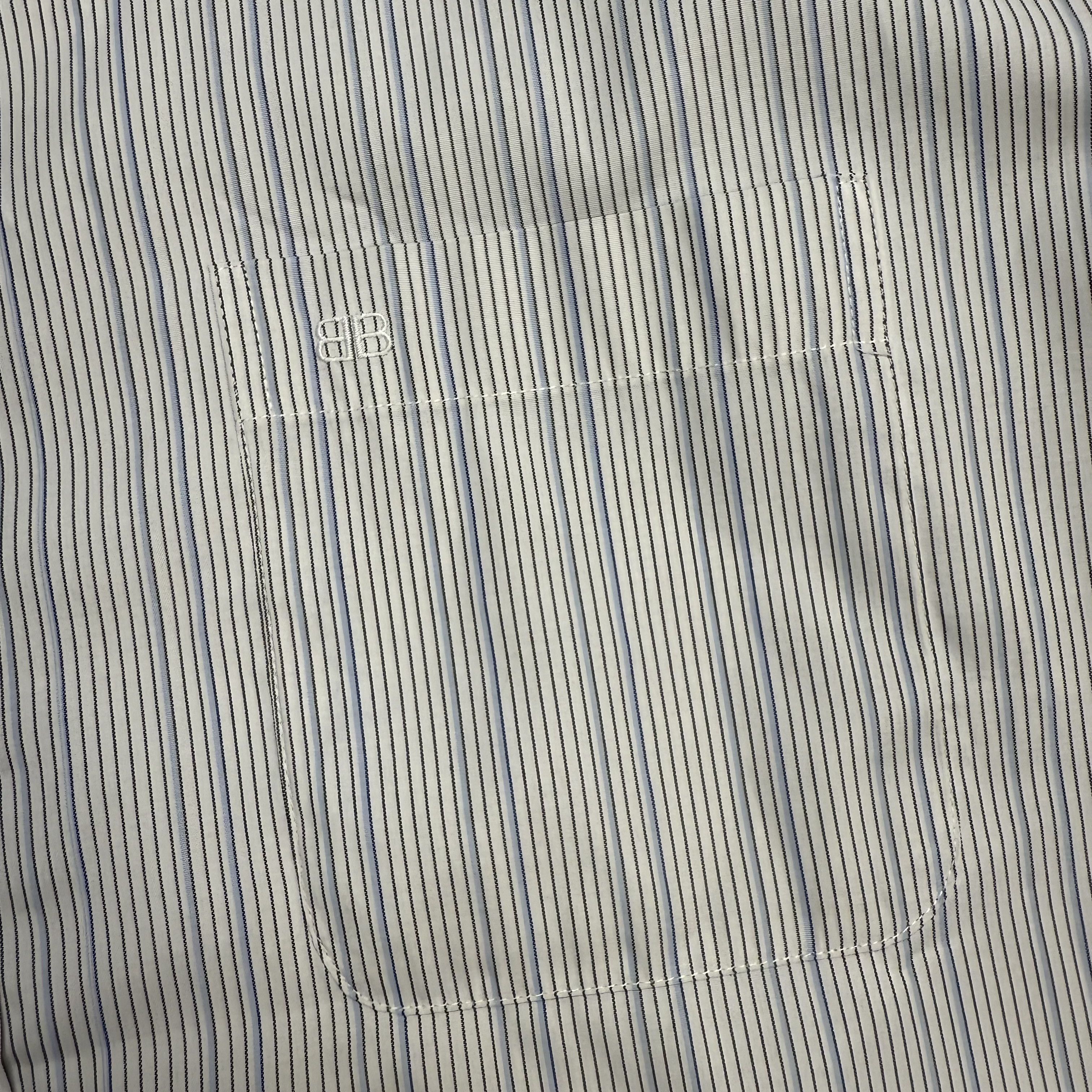Balenciaga Vintage Balenciaga Striped Shirt Size US L / EU 52-54 / 3 - 4 Thumbnail