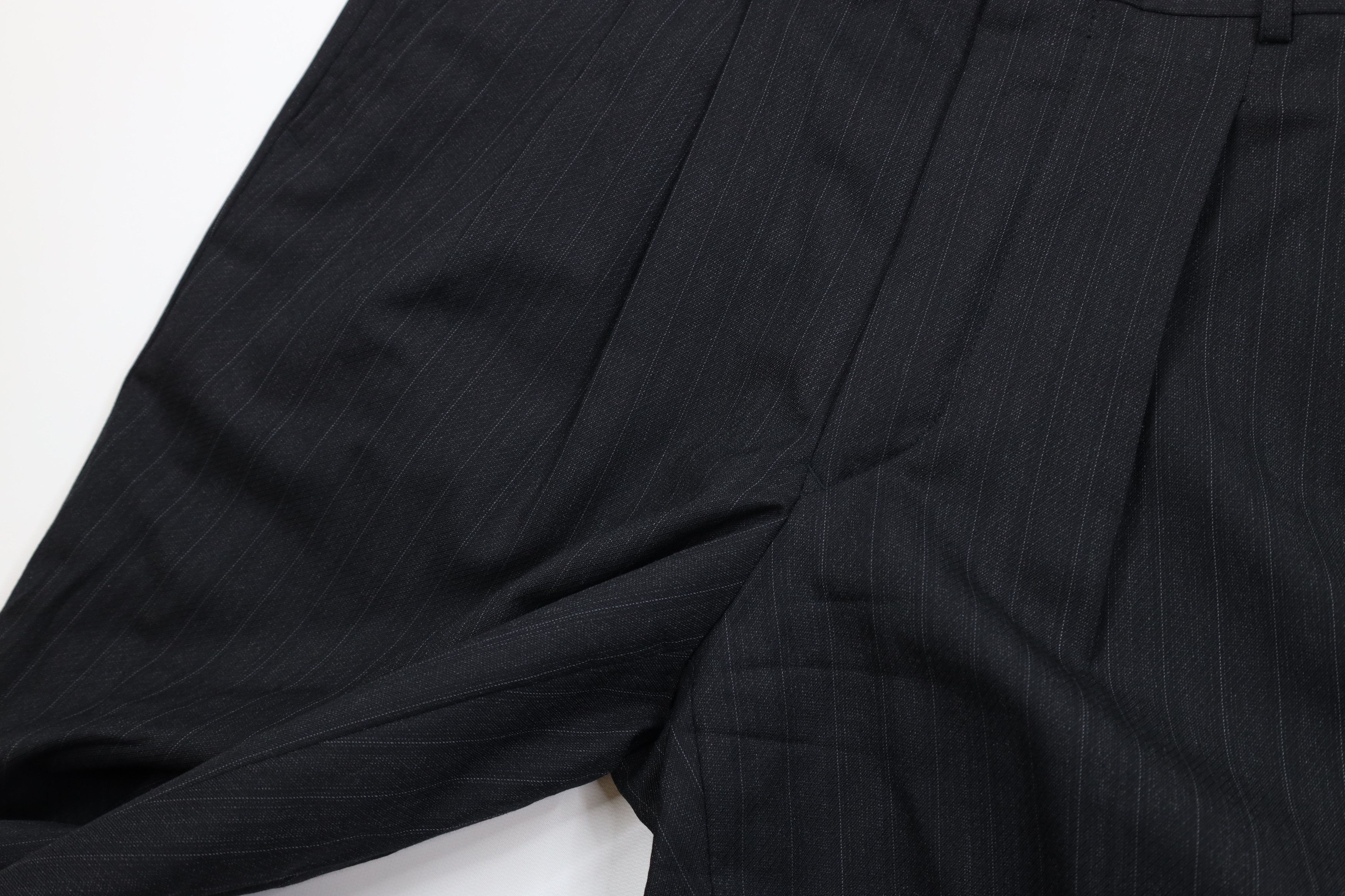 Vintage Vintage 90s Streetwear Striped Wide Leg Chino Pants Black Size US 32 / EU 48 - 5 Thumbnail
