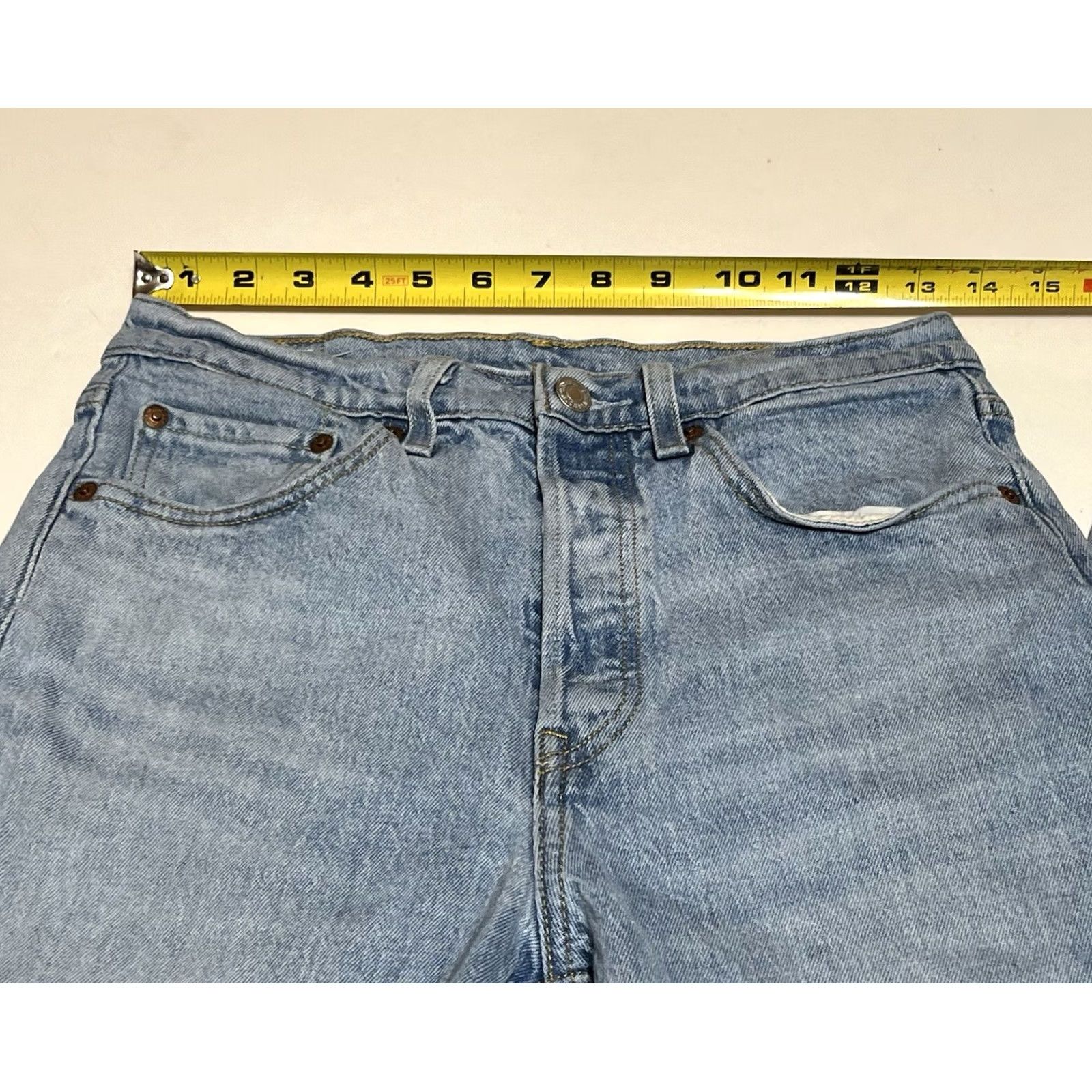 Levi's Levi's 501 Skinny Jeans Womens Blue Light Wash Denim 27 Skinny 5-Pocket Distressed Stretch Cropped 27.5in Inseam Regular Size 27 Size 27" / US 4 / IT 40 - 3 Thumbnail