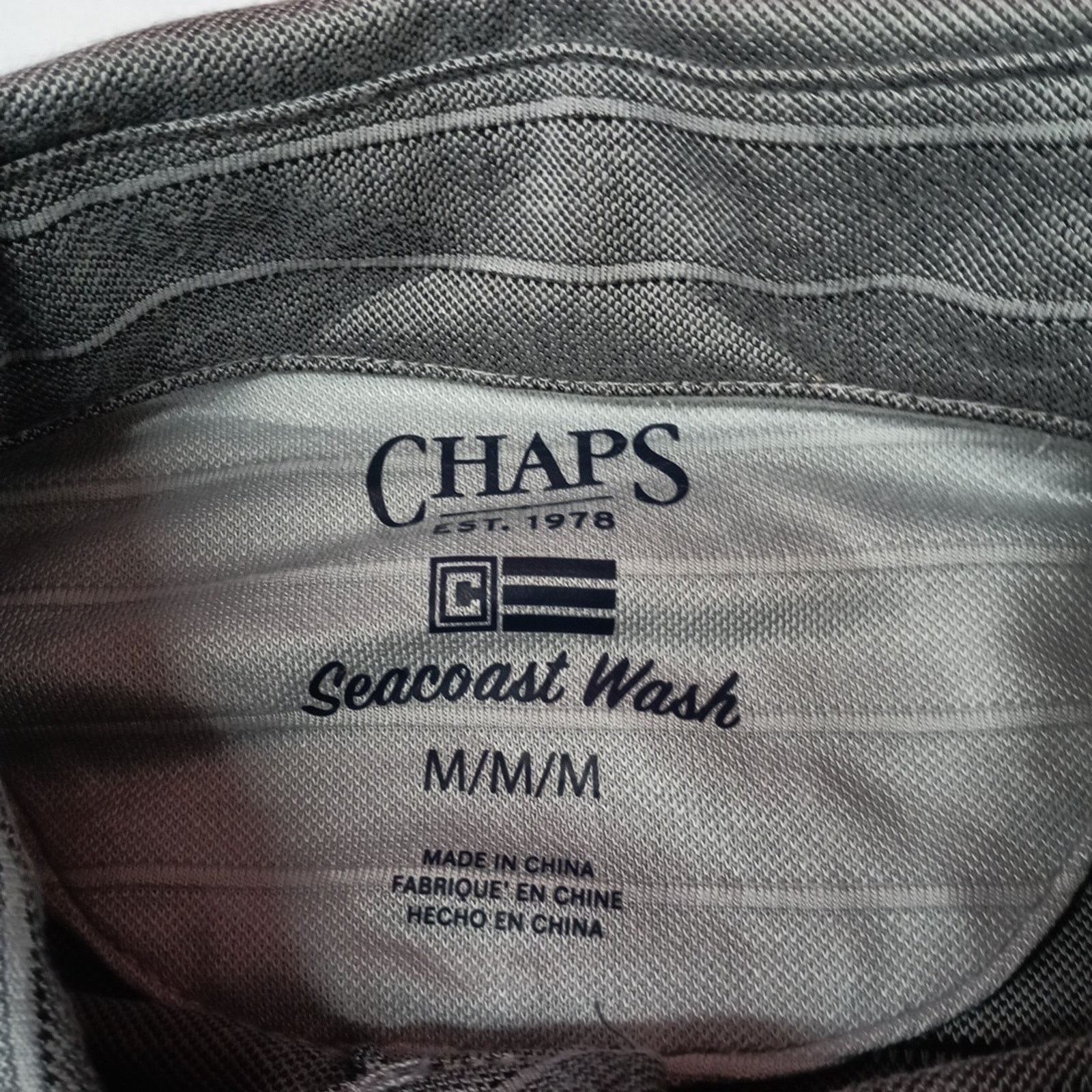 Chaps Chaps Milton Polo Shirt Men's M Medium Gray Seacoast Wash Size US M / EU 48-50 / 2 - 3 Thumbnail