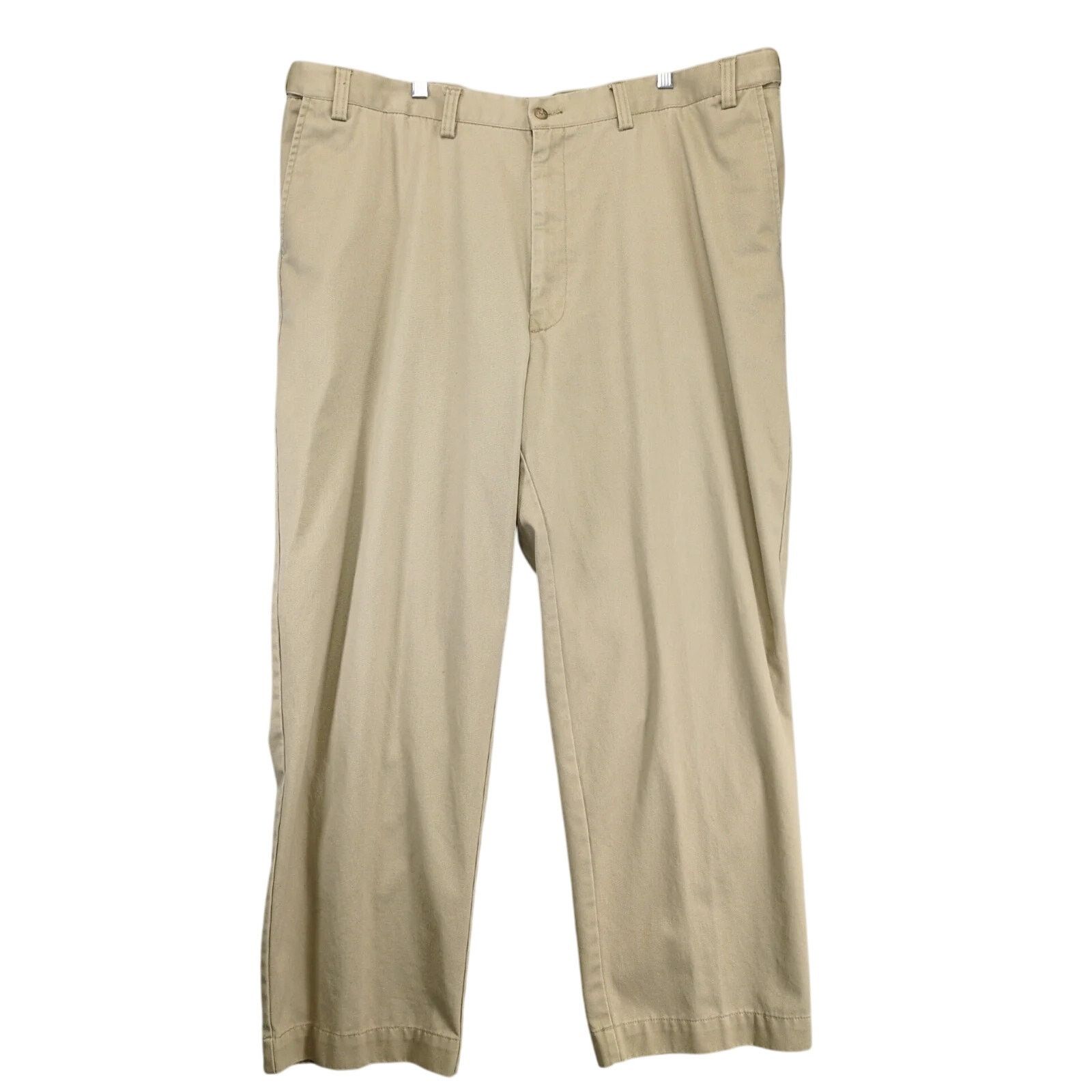 Izod Izod Khaki Chino Pants Mens 44x30 Adjustable Waist FlatFront Size US 44 / EU 60 - 1 Thumbnail