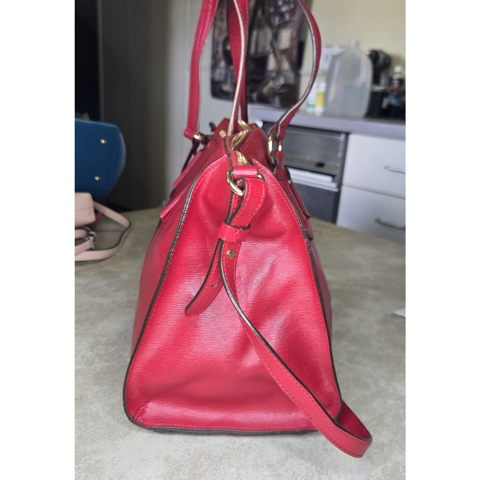 Ralph Lauren Ralph Lauren red leather handbag excellent condition Size ONE SIZE - 5 Thumbnail