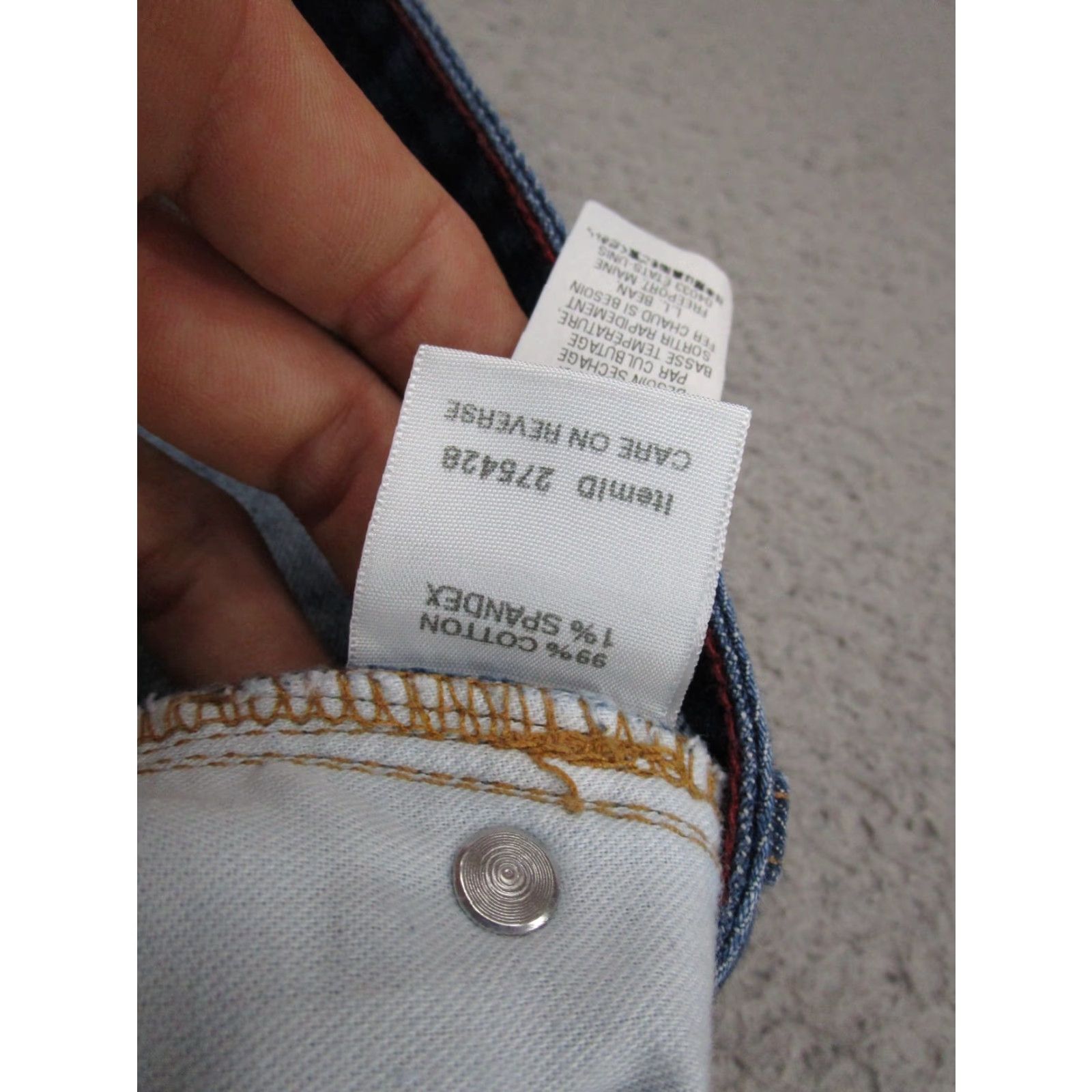 Vintage LL Bean Favorite Fit Straight Jeans 12 Petite Women's 275428 Blue 32x27 Size 34" / US 12 / IT 48 - 5 Thumbnail