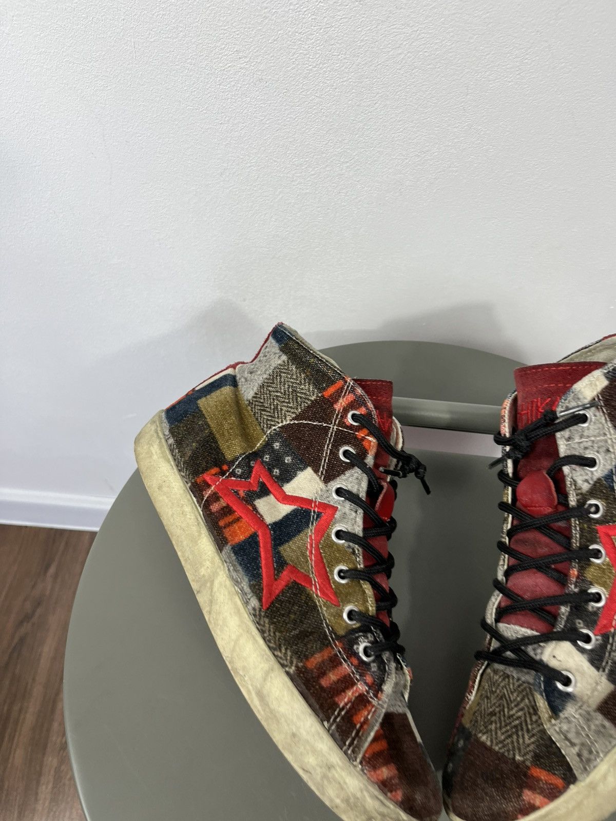Other Ishikawa Handmade Patchwork High Top Sneakers Shoes EU 38 Size US 7 / IT 37 - 2 Thumbnail