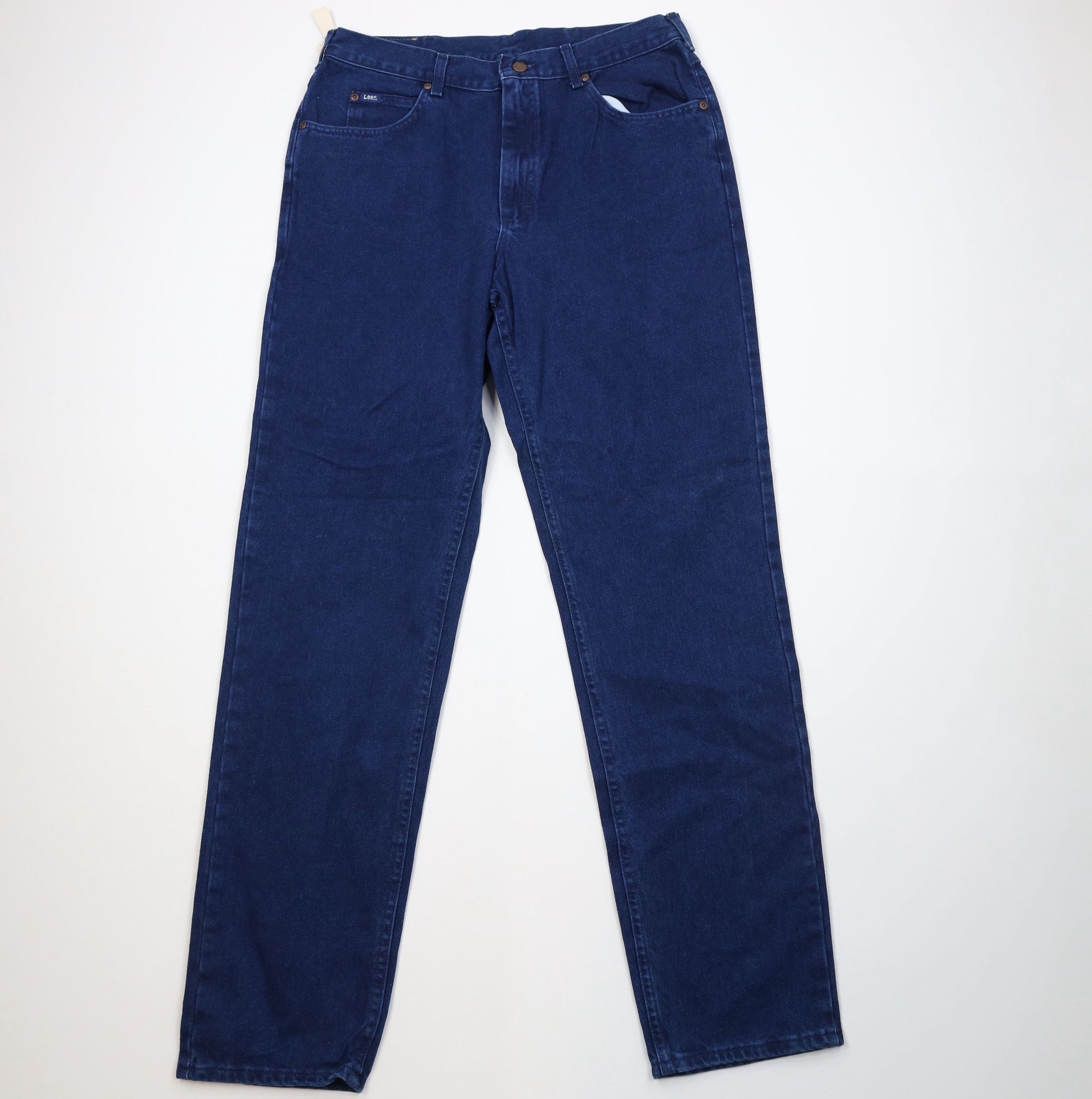 Deadstock Vintage 90s Lee Tapered Leg Denim Jeans Blue USA