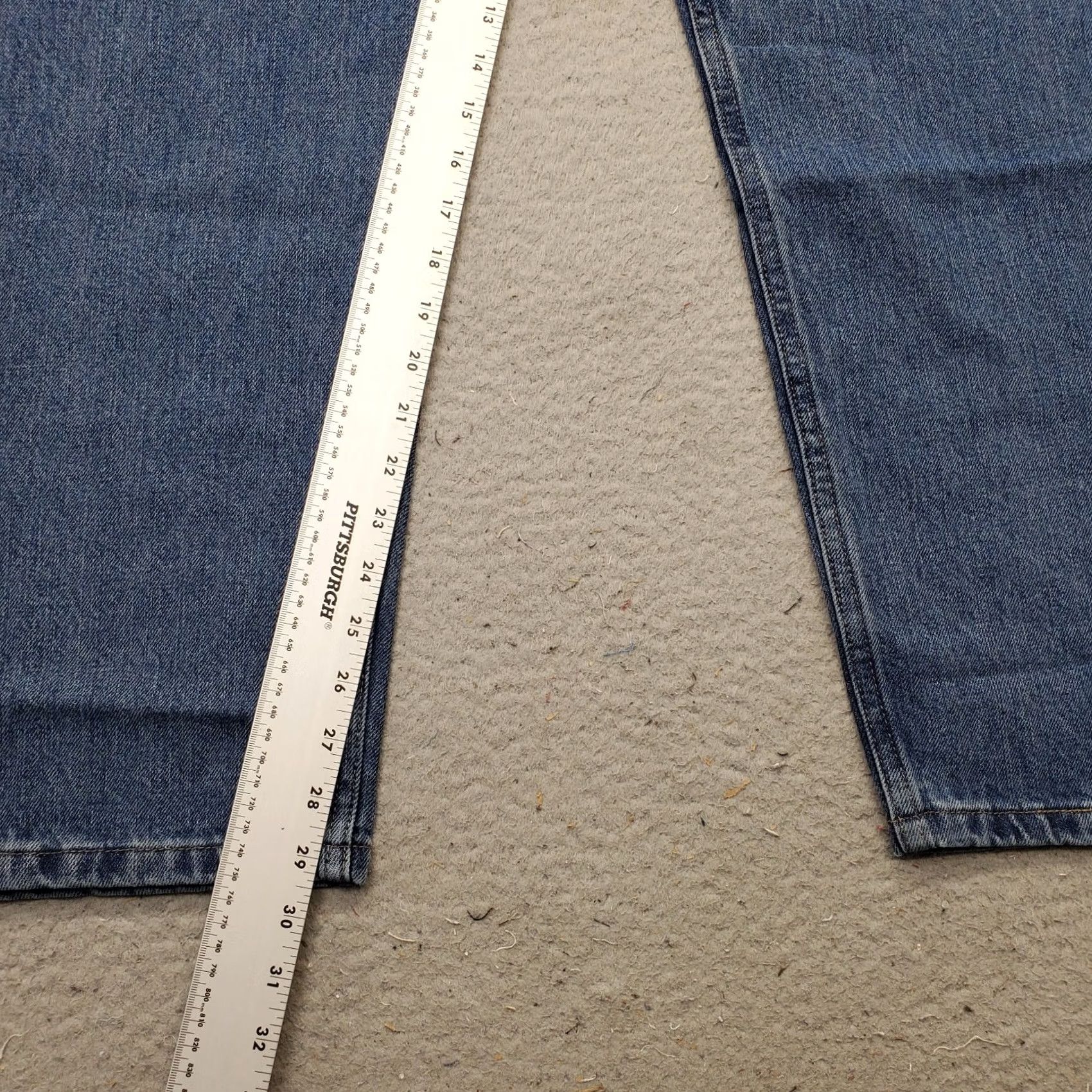 Wrangler Wrangler Jeans Mens 42x30 Blue Denim 5-Pocket Relaxed Fit Wide Leg Jeans Size US 42 / EU 58 - 4 Thumbnail