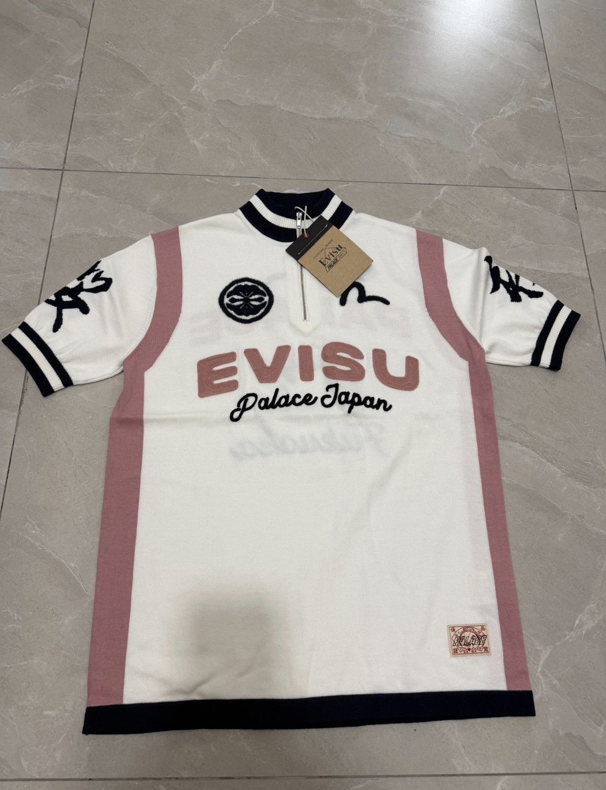 Palace PALACE x EVISU SS26 Contrast Short Sleeve Knit Top J34 Size US M / EU 48-50 / 2 - 1 Thumbnail