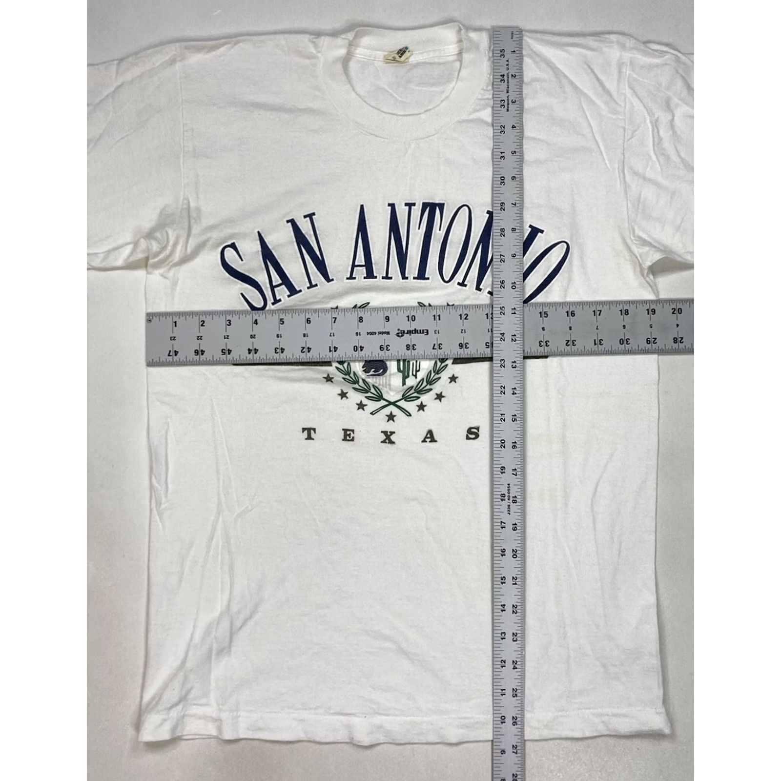 Vintage VINTAGE Screen Stars T-Shirt Men Medium White 90s San Antonio USA Graphic Crew Neck Short Sleeve Must-See Logo 1990s City Size US M / EU 48-50 / 2 - 7 Thumbnail