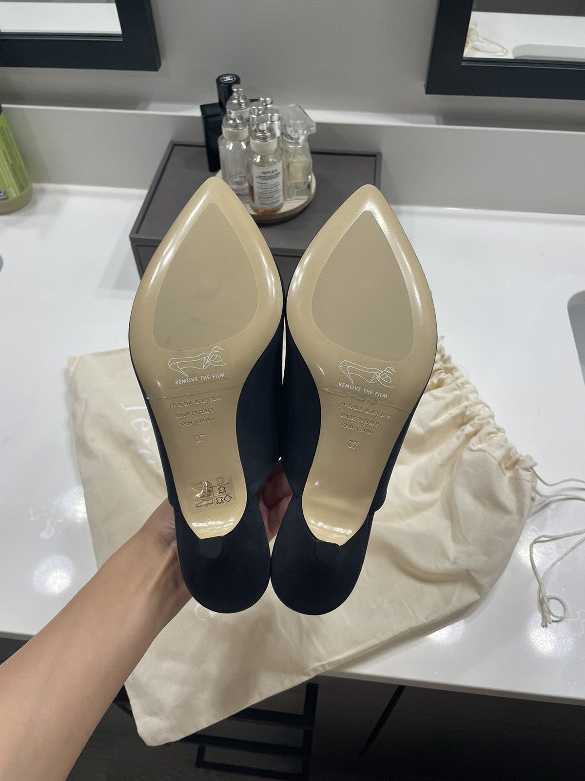 Designer Jenni Kayne kitten heel mules Size US 7 / IT 37 - 5 Thumbnail