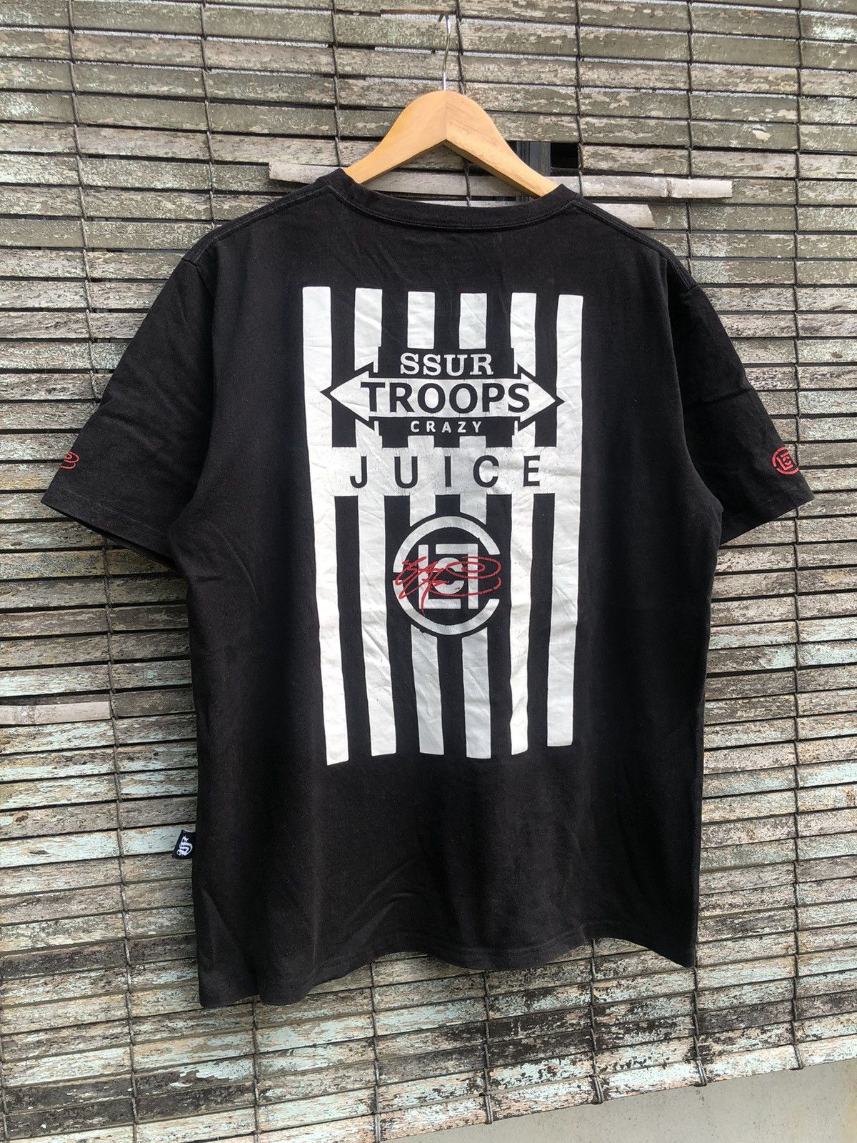 Japanese Brand Vintage Y2K SSUR TROOPS CRAZY JIUCE X CLOT Backhit Tee Size US L / EU 52-54 / 3 - 3 Thumbnail