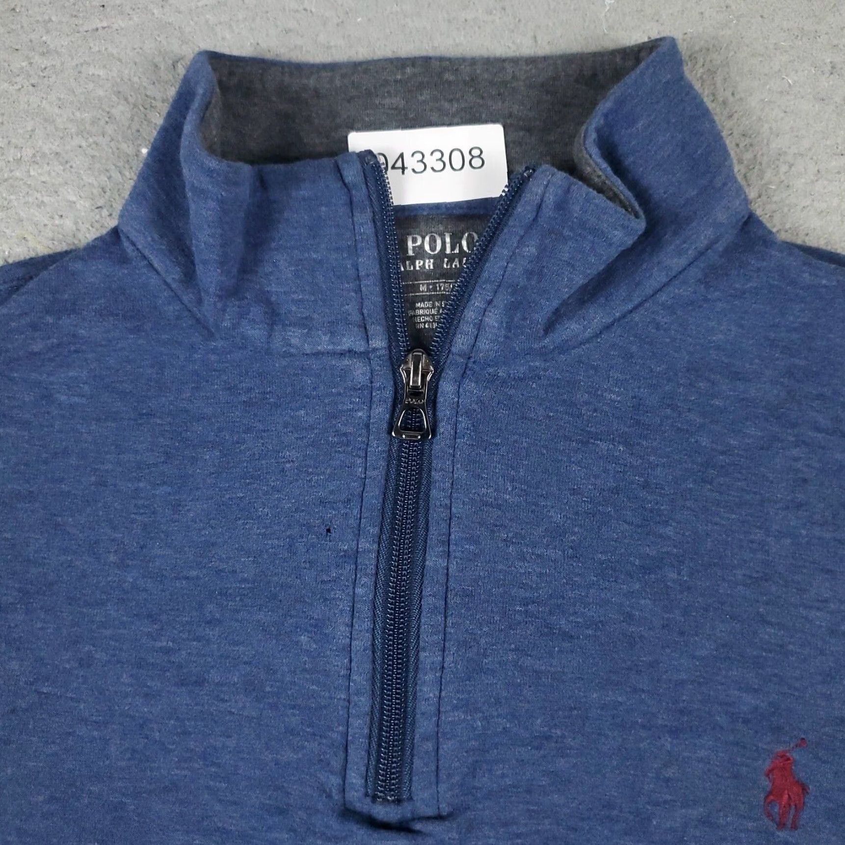 Ralph Lauren Ralph Lauren Blue Pony Logo 1/4 Zip Up Sweater Mens Medium Classic American Pullover Size US M / EU 48-50 / 2 - 3 Thumbnail