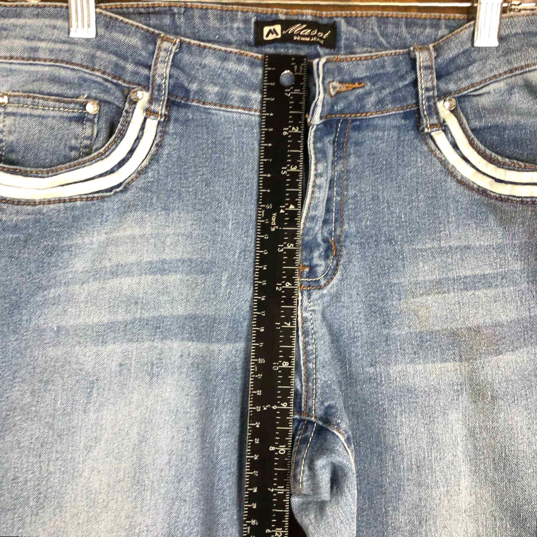 Denime Masoi Womens Jeans Blue Denim Skinny Leg Normcore Size 13 Jeans Women's Blue Denim Skinny Leg Masoi 13 Regular 5-Pocket Design Size 34" / US 12 / IT 48 - 5 Thumbnail