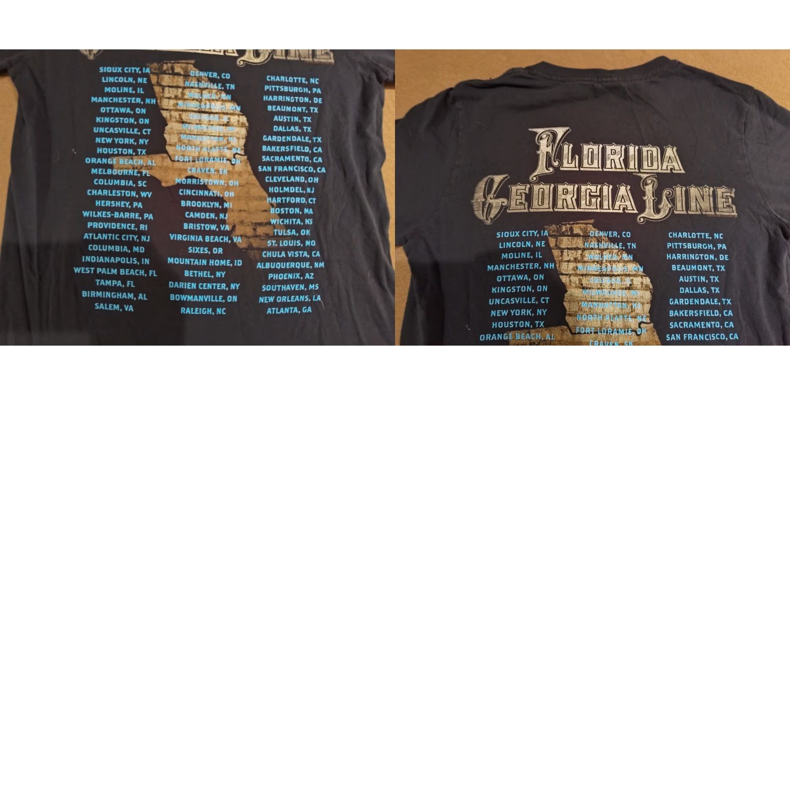 Gildan VINTAGE Florida Georgia Line Tour Shirt Adult Small Black Anything Goes Tour Mens S Black Band Shirt 2010s Mens Size US S / EU 44-46 / 1 - 8 Thumbnail