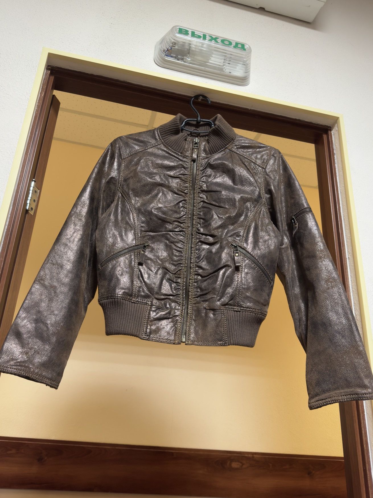 If Six Was Nine × Japanese Brand × Le Grande Bleu (L.G.B.) Vintage Japanese Ifsixwasnine Style Leather Bomber Jacket Size US S / EU 44-46 / 1 - 1 Thumbnail