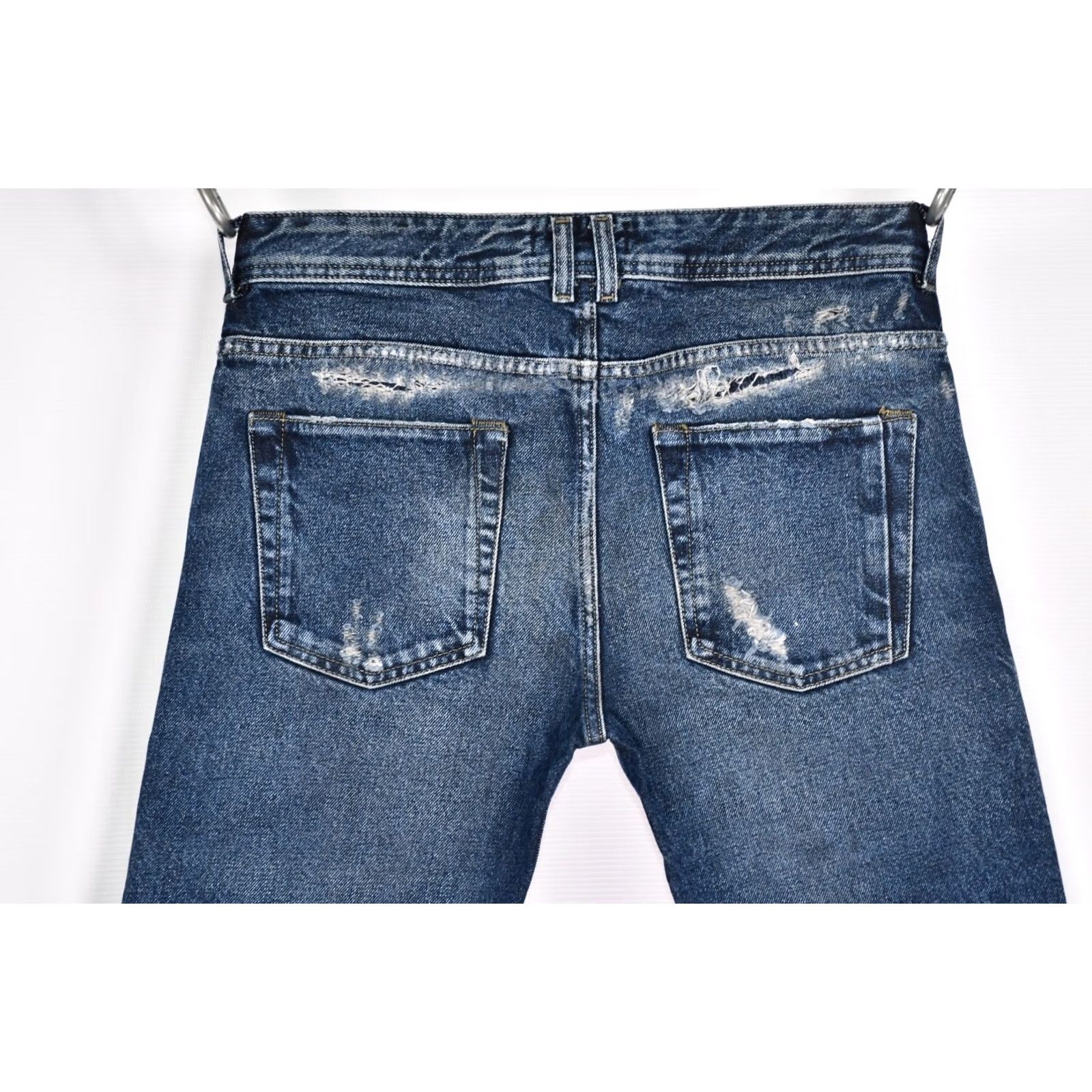 Diesel Diesel Jeans Slim Distressed Black 28 Men's Denim Straight Skinny 100% Cotton Made in Italy Size US 28 / EU 44 - 6 Thumbnail